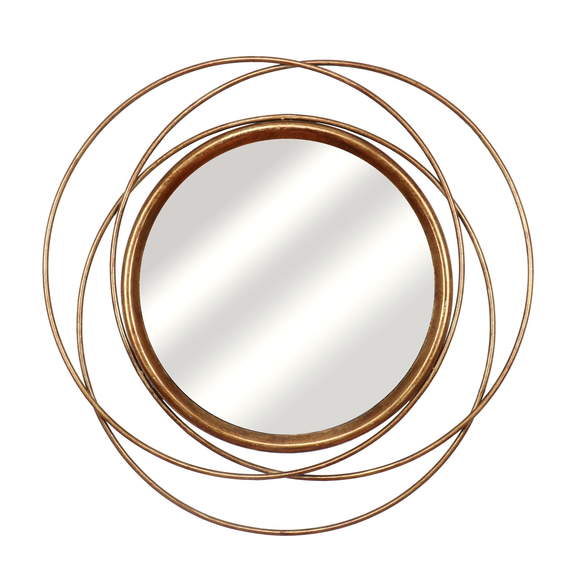 Gin Shu Metal Mirror - Gold Gilt Leaf