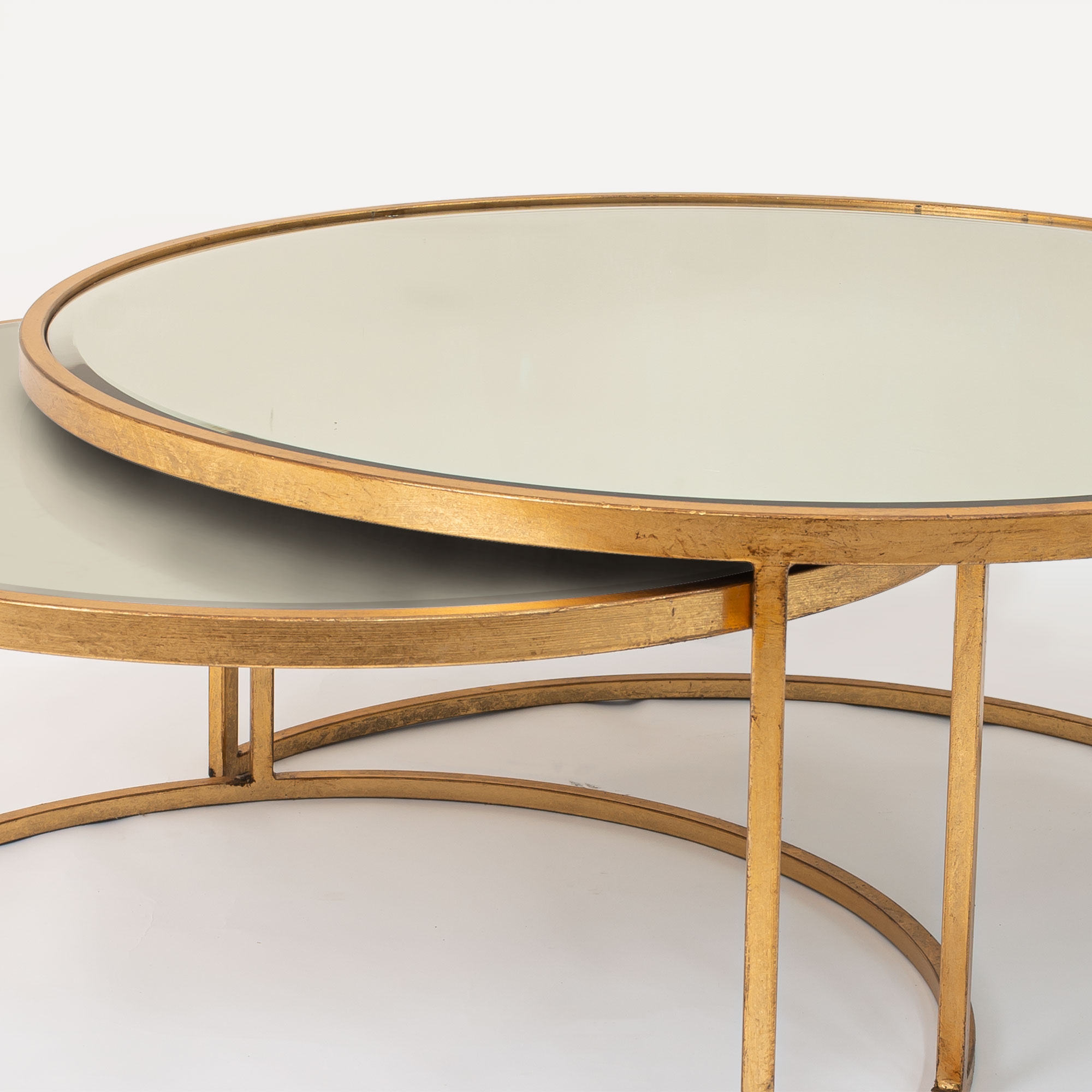 Gin Shu Mirrored Top Nest of Tables