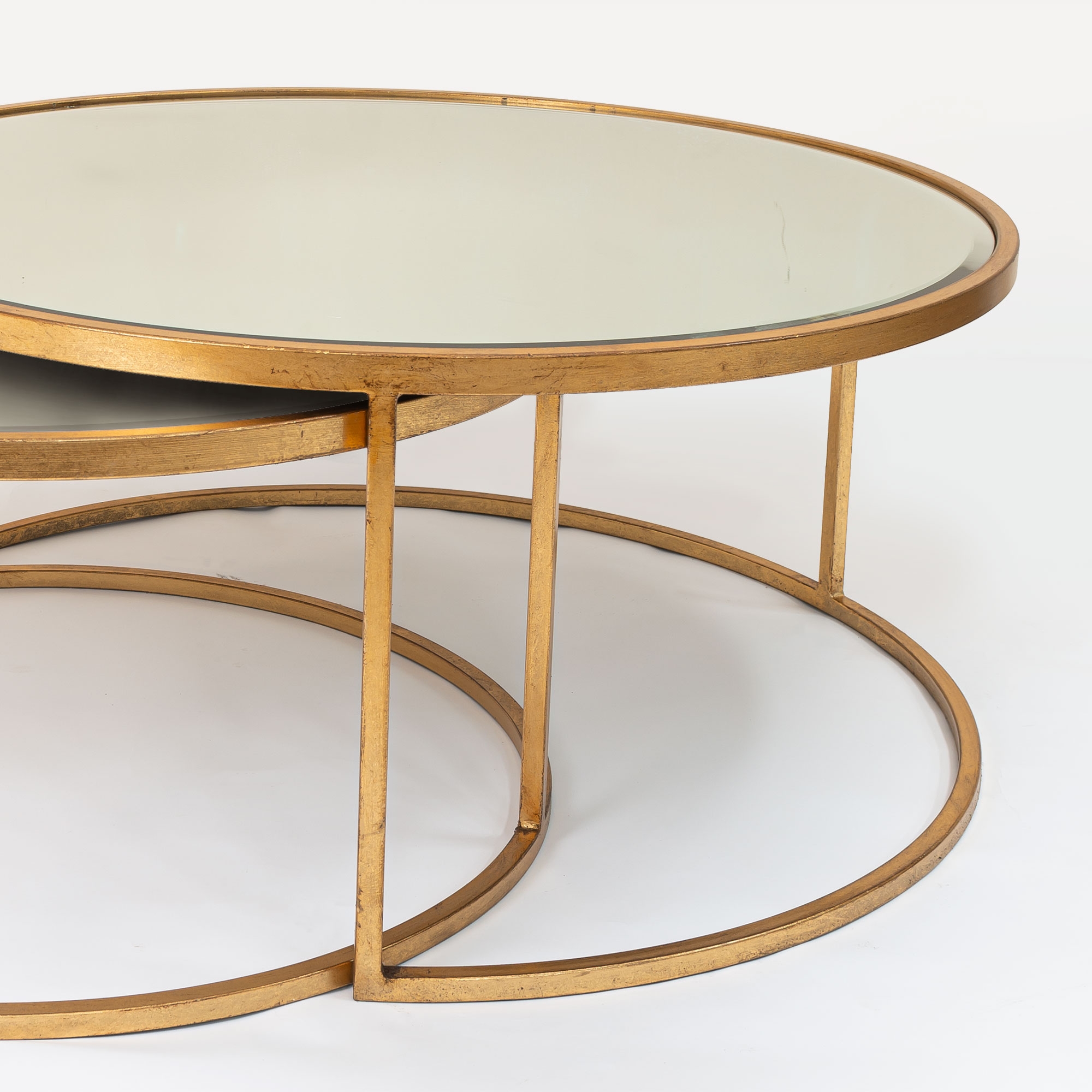 Gin Shu Mirrored Top Nest of Tables