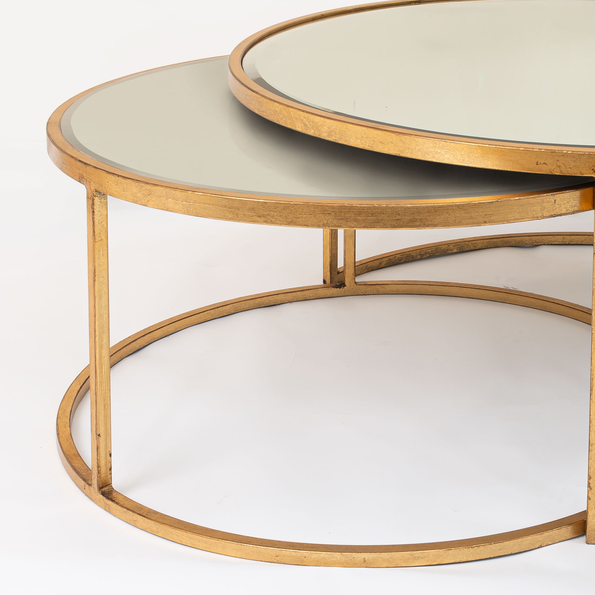 Gin Shu Mirrored Top Nest of Tables