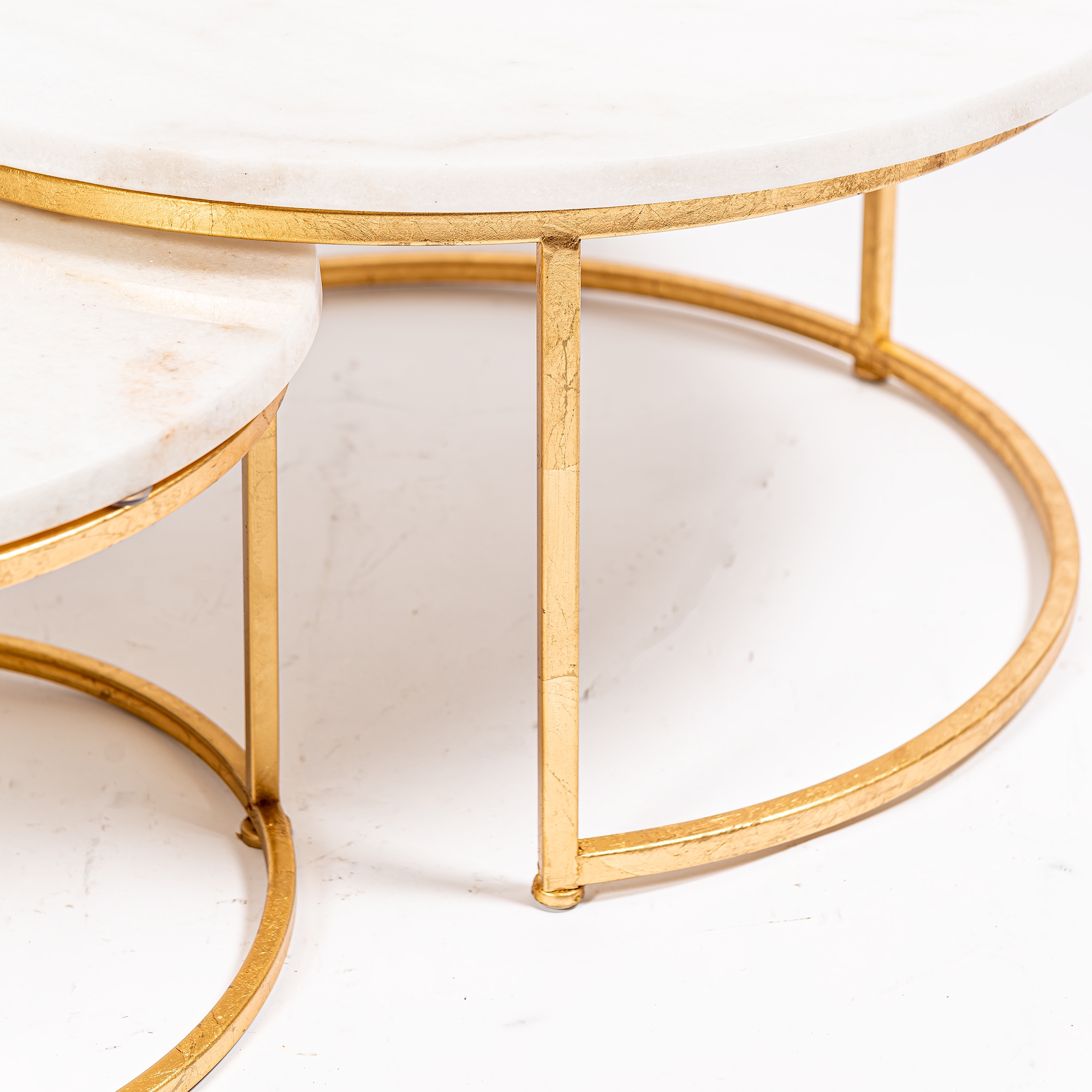Gin Shu Marble Top Nest of Tables