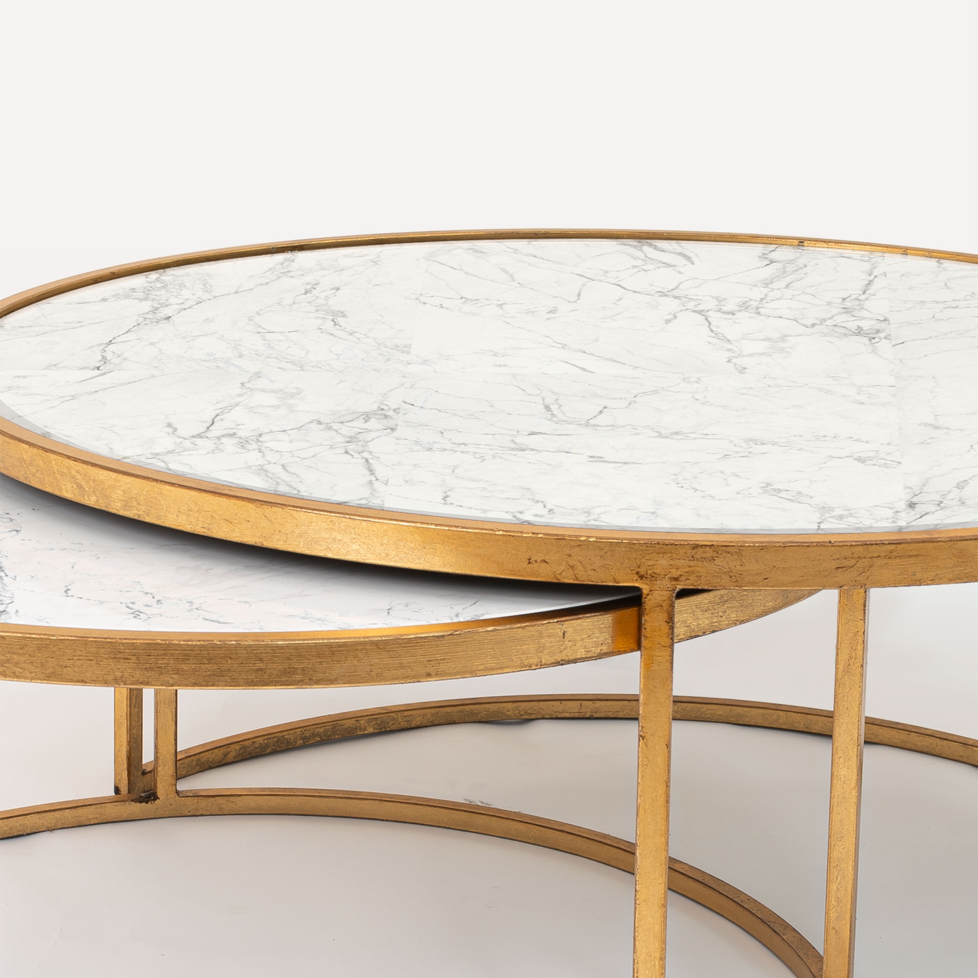 Gin Shu Marble Top Nest of Tables
