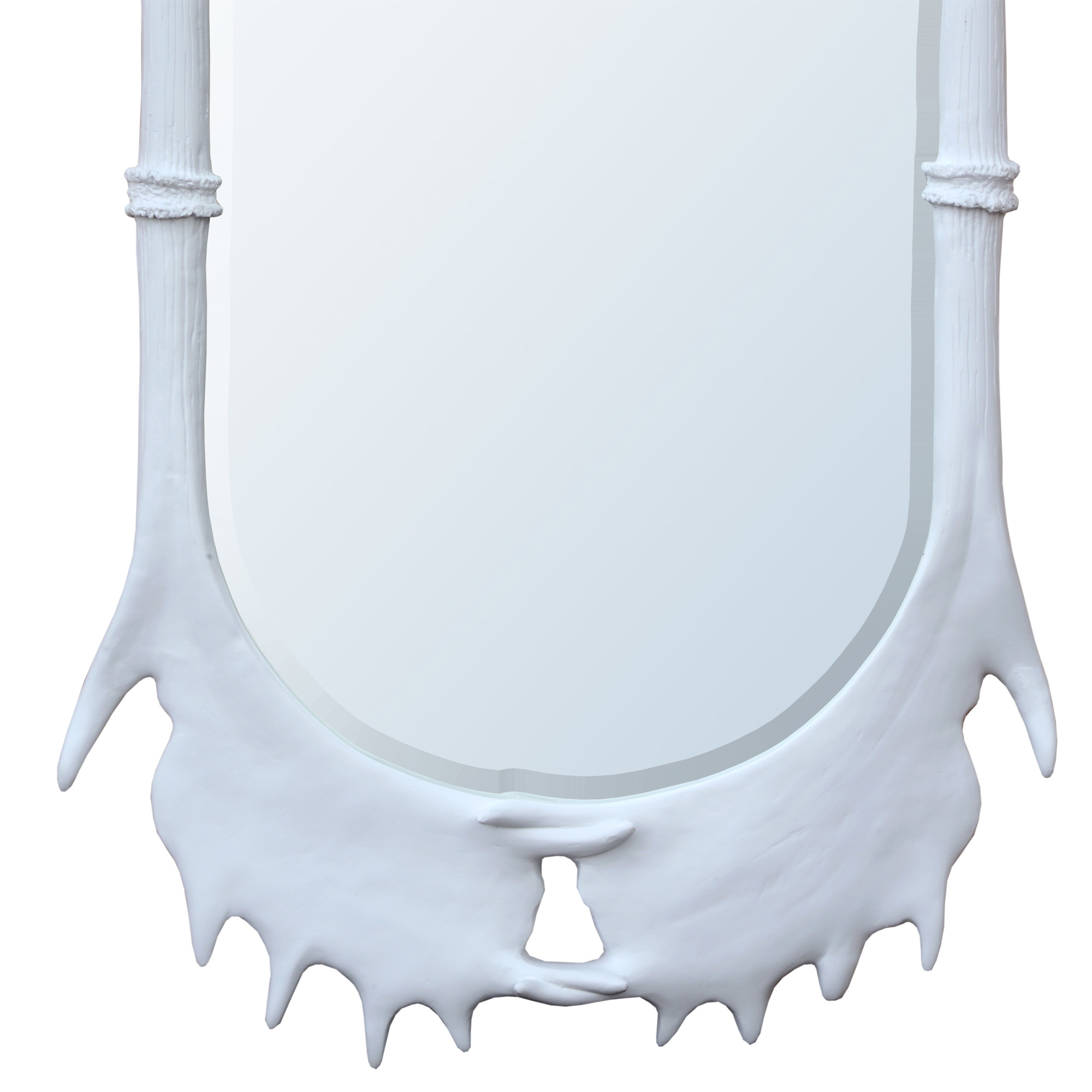 Antler Framed White Chalk Paint Decorative Wall Bedroom Hall Mirror