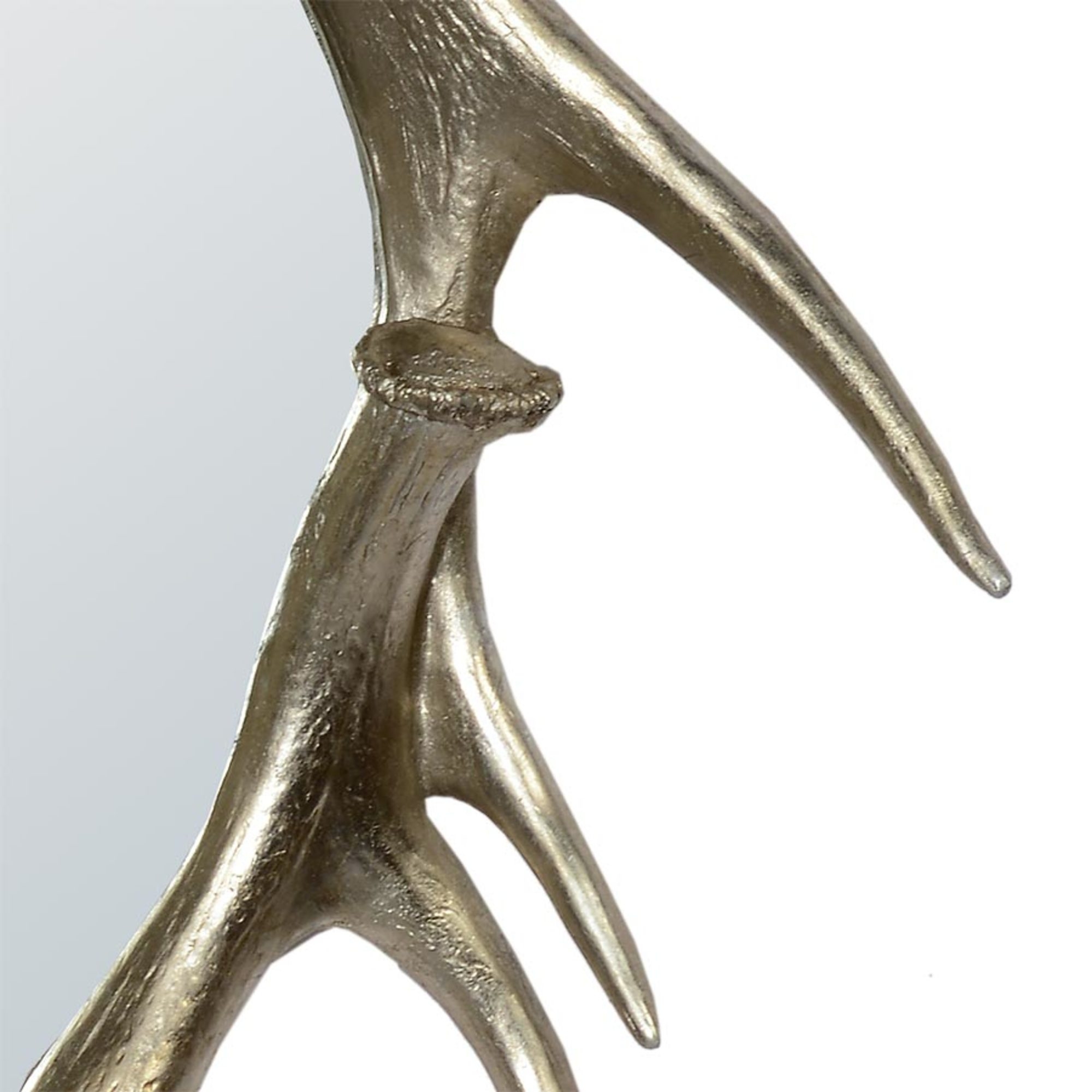 Champagne Silver antler frame with mirror