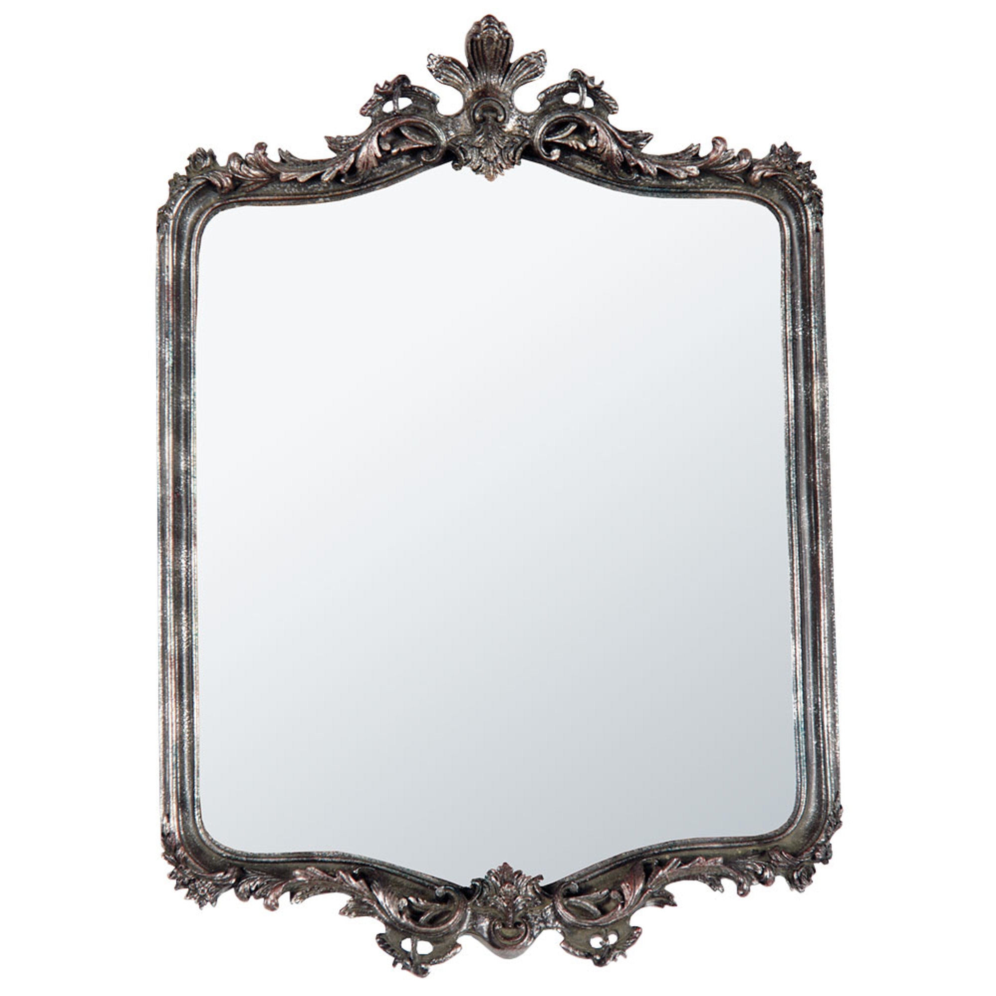 Champagne Silver Gilt Leaf Bevelled Table Top or Decorative Wall Mirror
