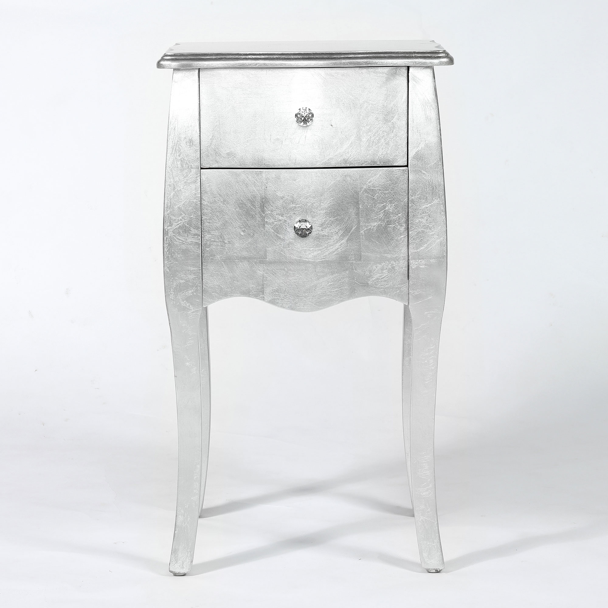 The Alchemist Bedside Table - Silver Gilt Leaf