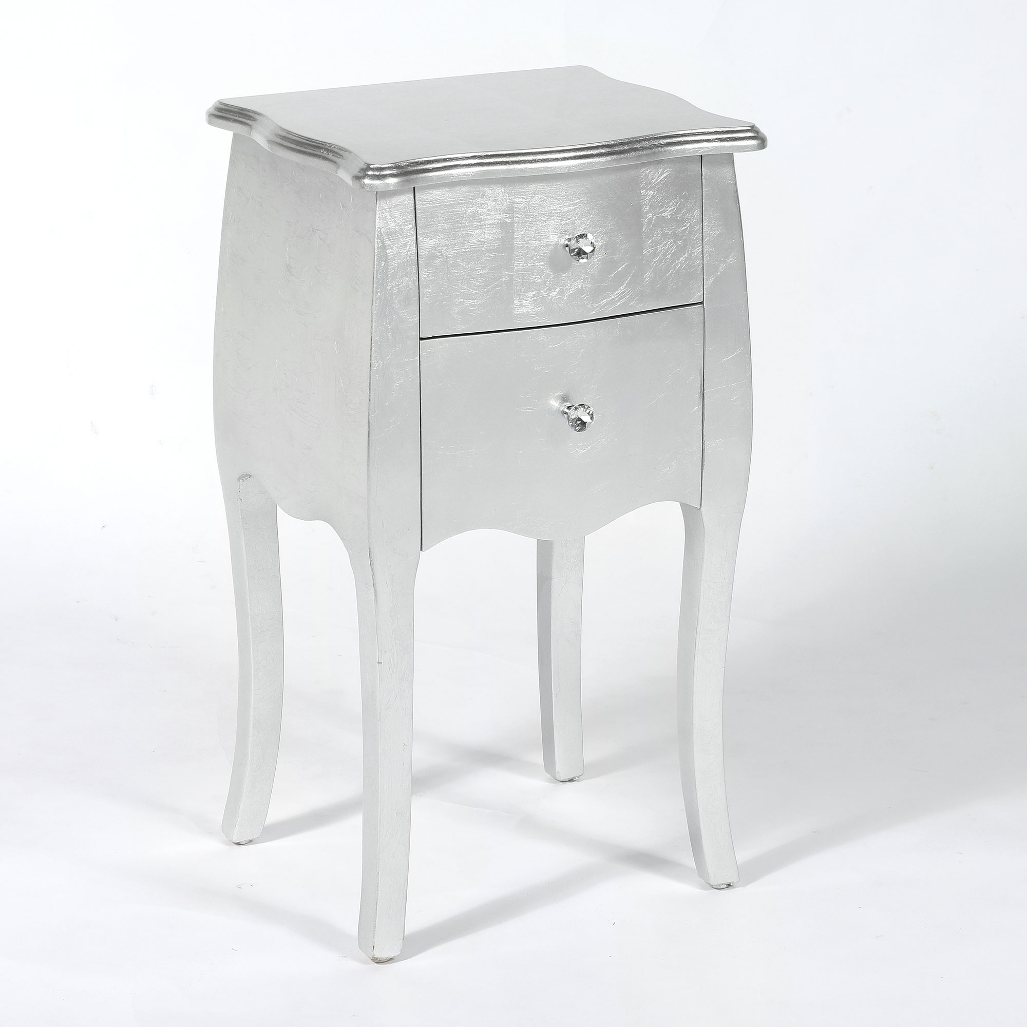 The Alchemist Bedside Table - Silver Gilt Leaf