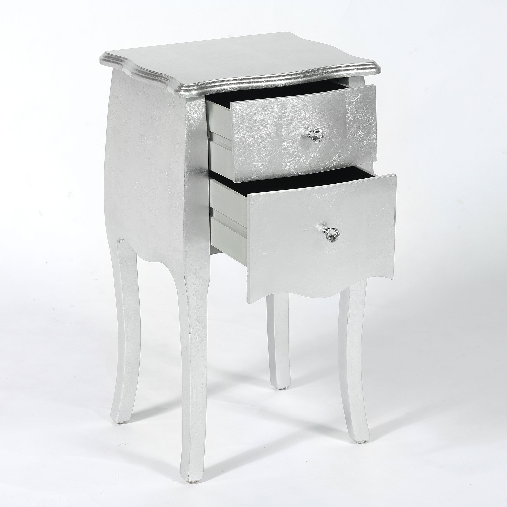 The Alchemist Bedside Table - Silver Gilt Leaf