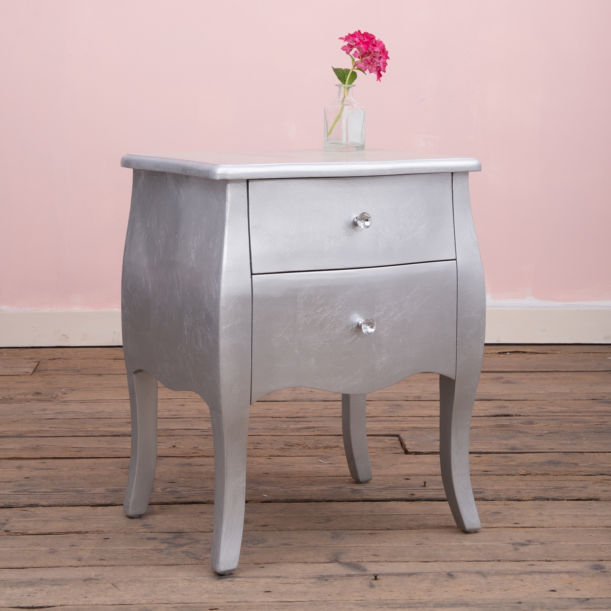 The Alchemist Bedside Table - Silver Gilt Leaf