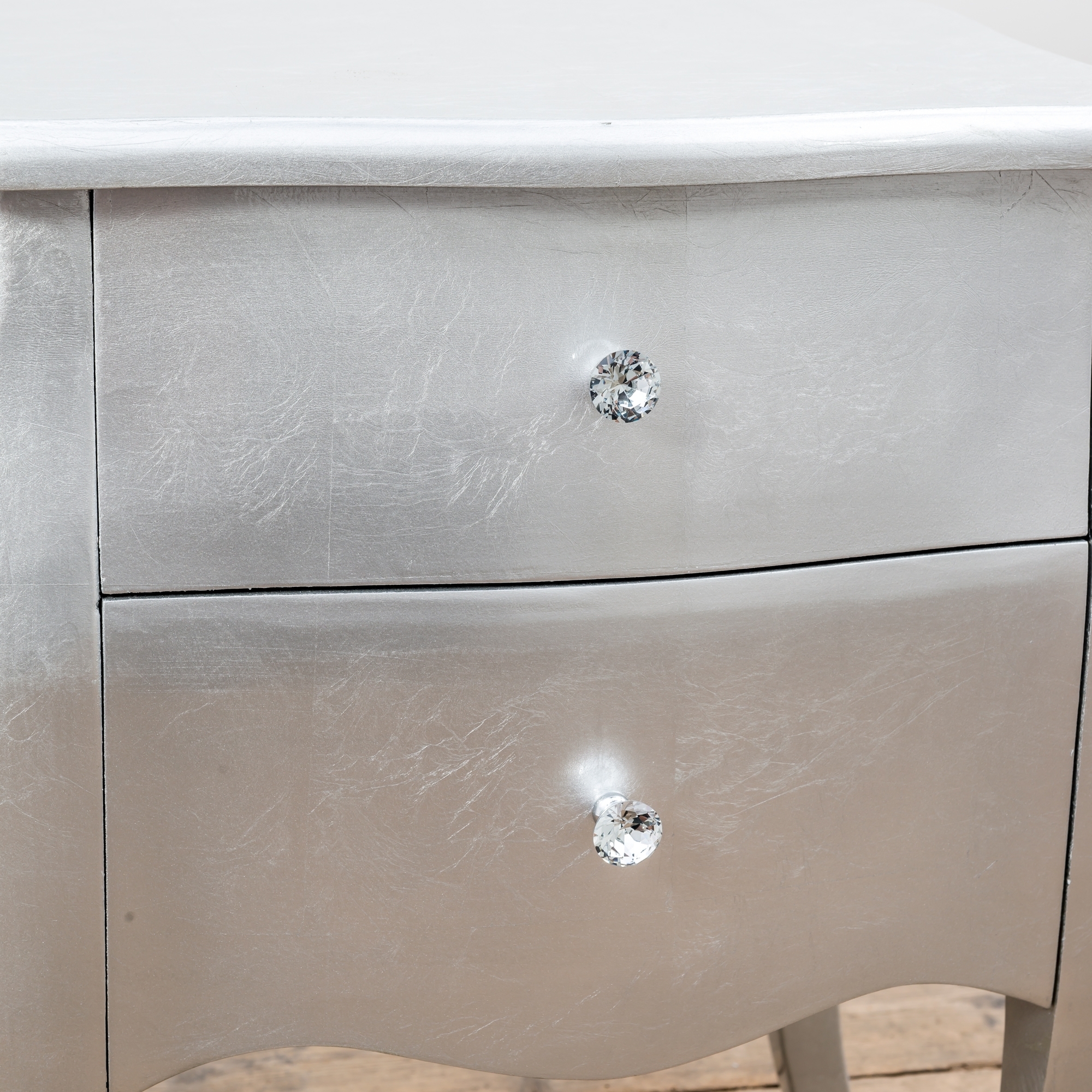 The Alchemist Bedside Table - Silver Gilt Leaf