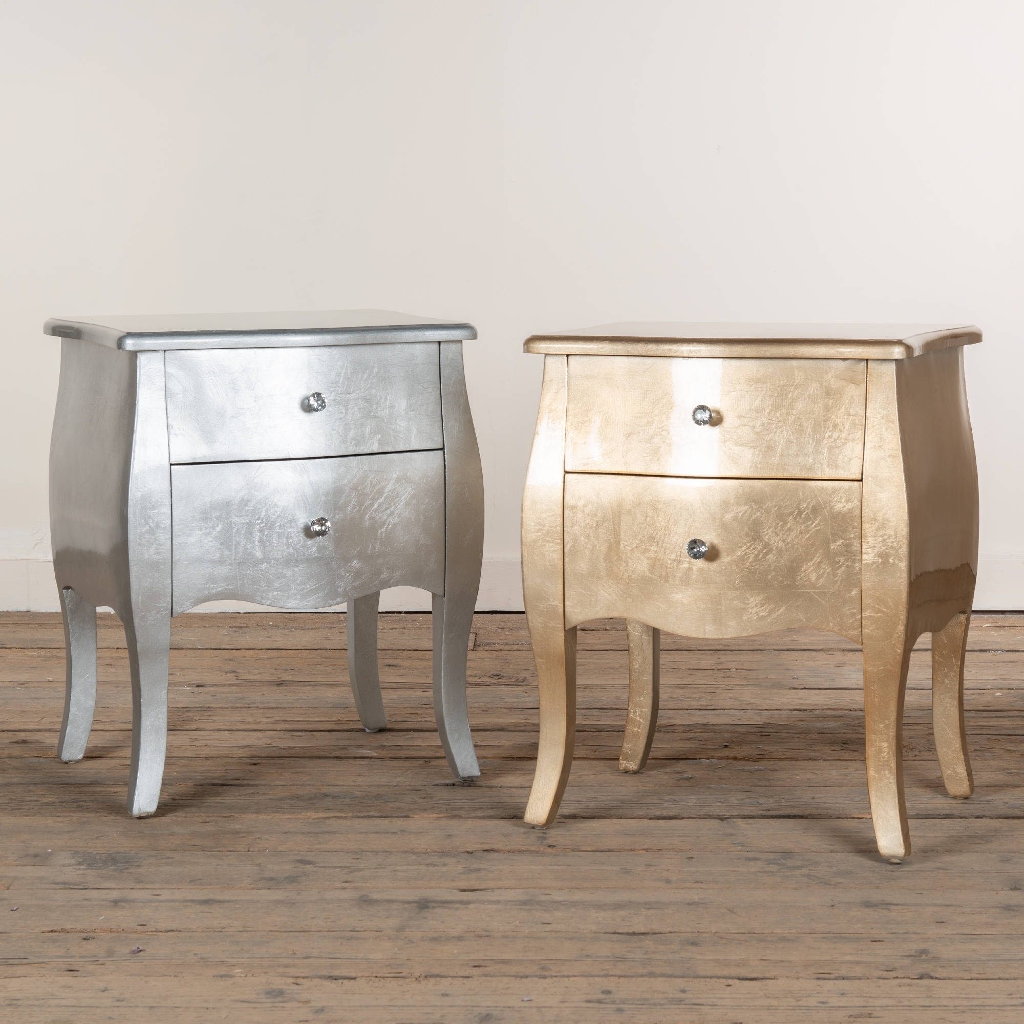 The Alchemist Bedside Table - Silver Gilt Leaf