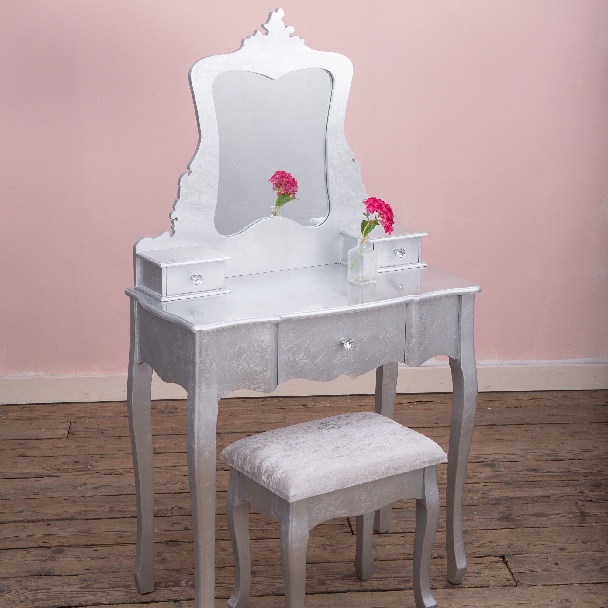 The Alchemist Dressing Table Set - Silver Gilt Leaf