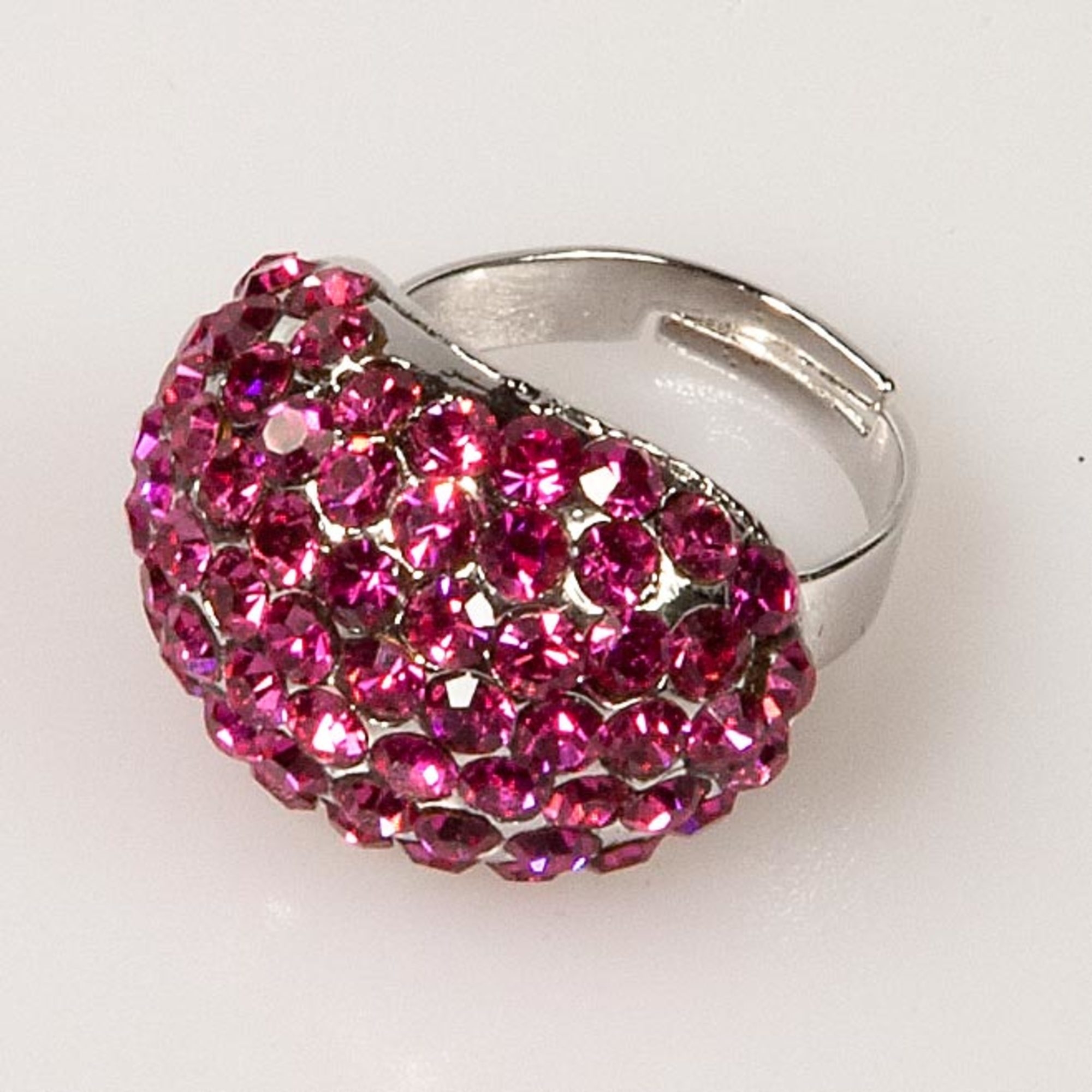 Oval Shaped Ring - Fuchsia