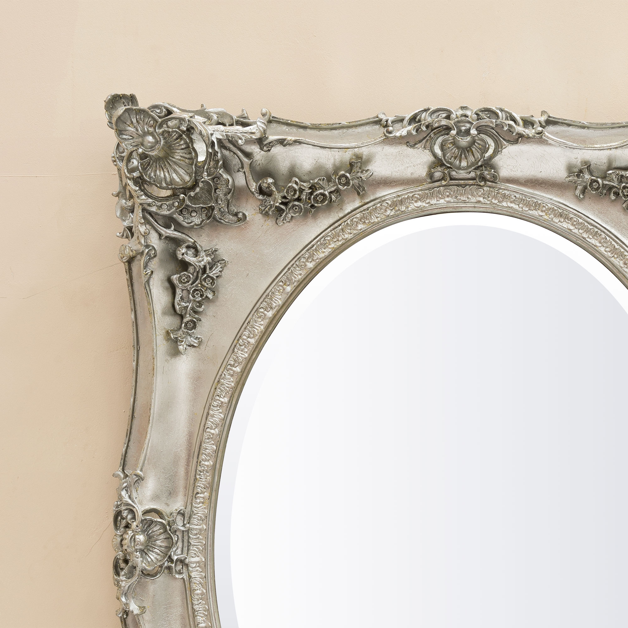Beth Platinum Overmantle Mirror