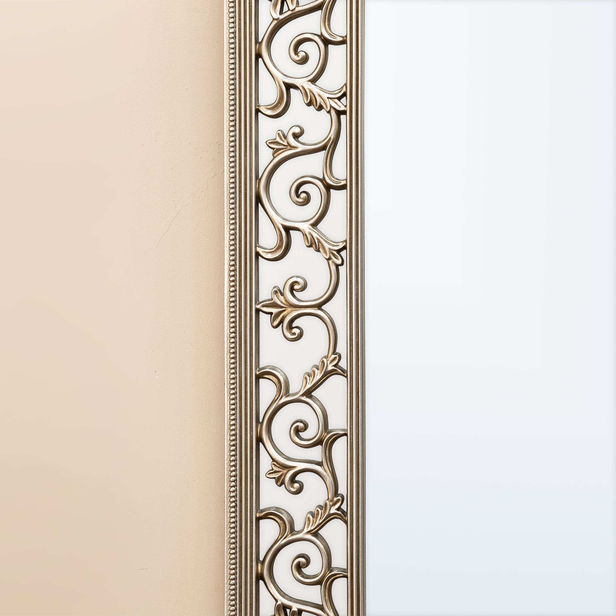 Rococo Champagne Overmantle Mirror