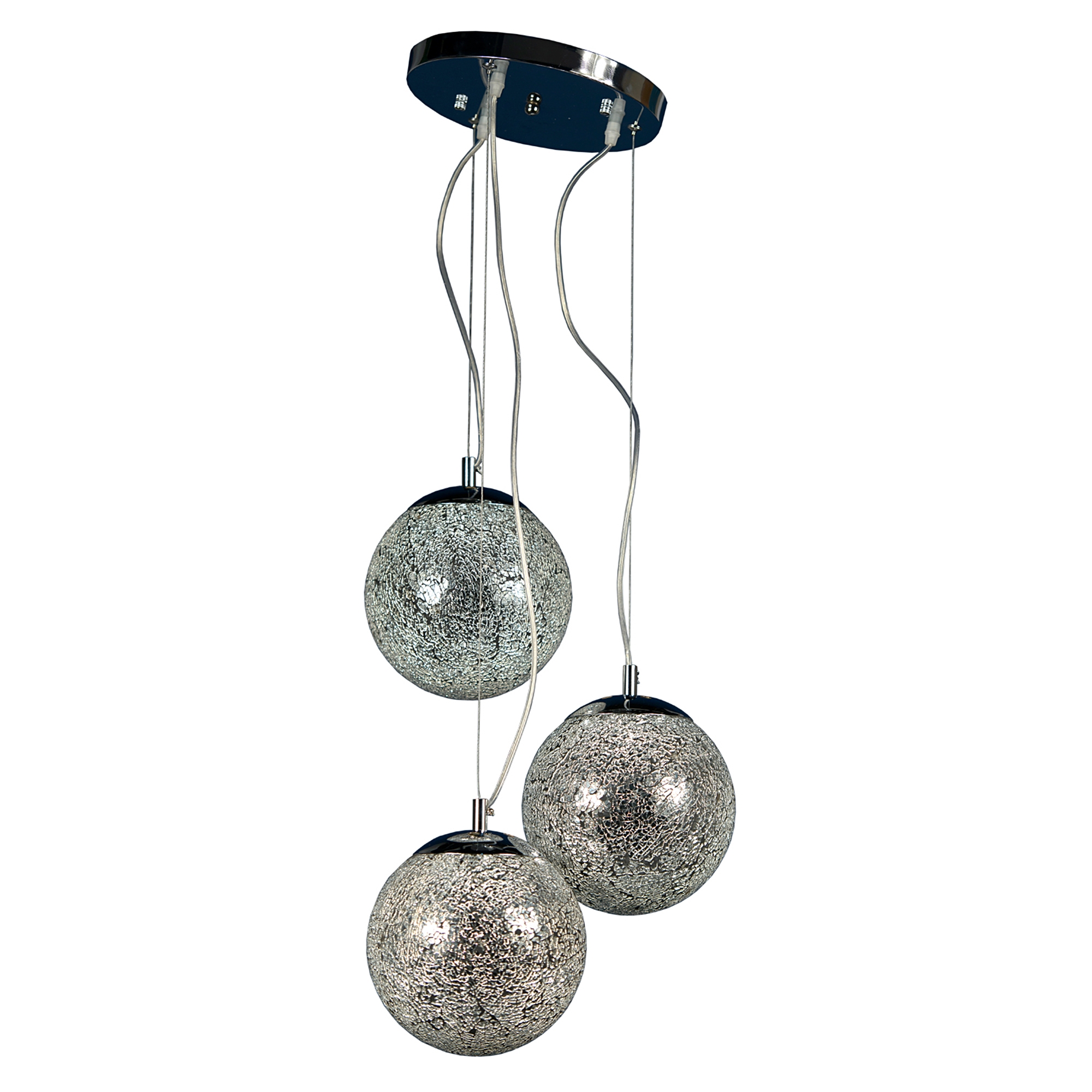 Trio Sparkle Globe Ceiling Light - Silver