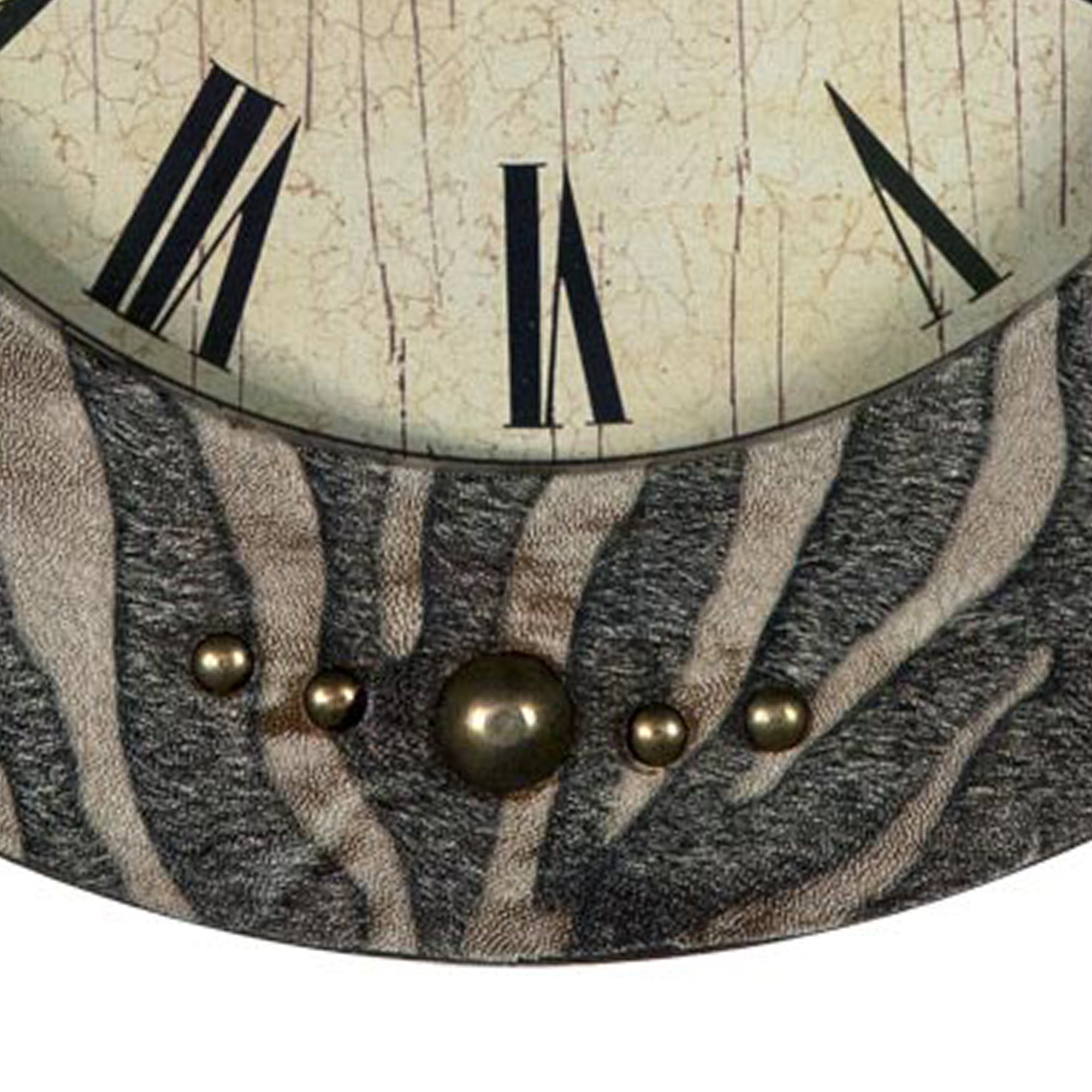 Grand Safari Tiger Clock - Black and Brown