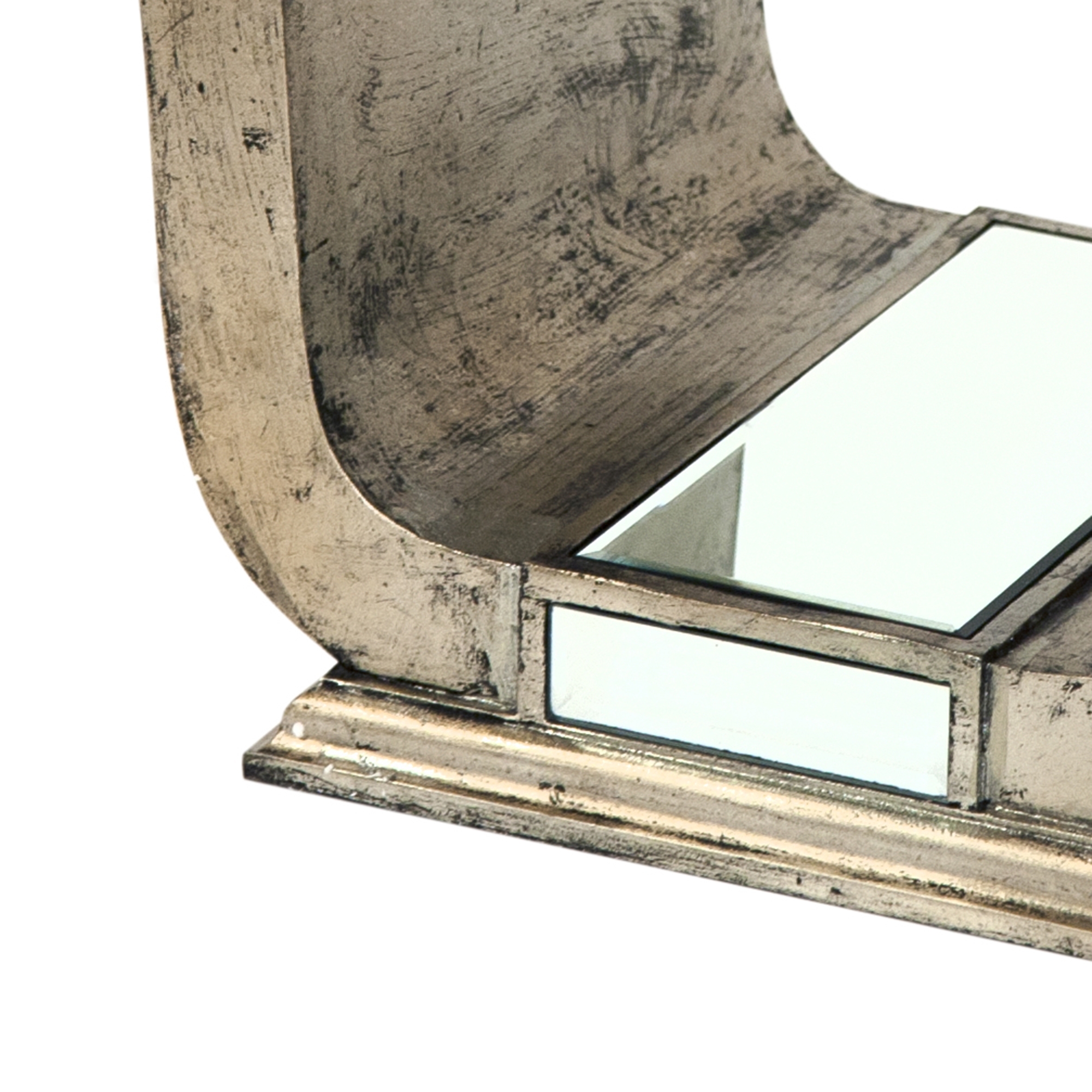 Vintage Venezia Mirrored Coffee Table - Antique Silver 