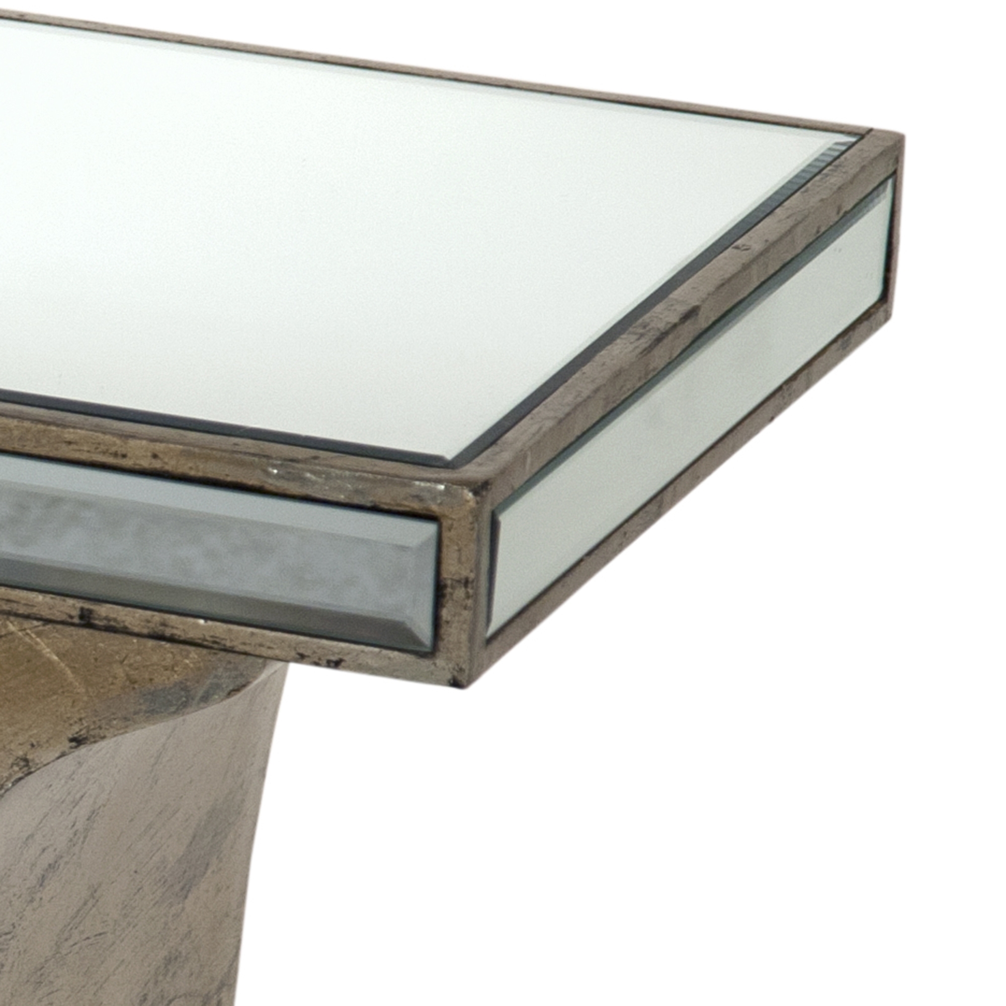 Vintage Venezia Mirrored Coffee Table - Antique Silver 