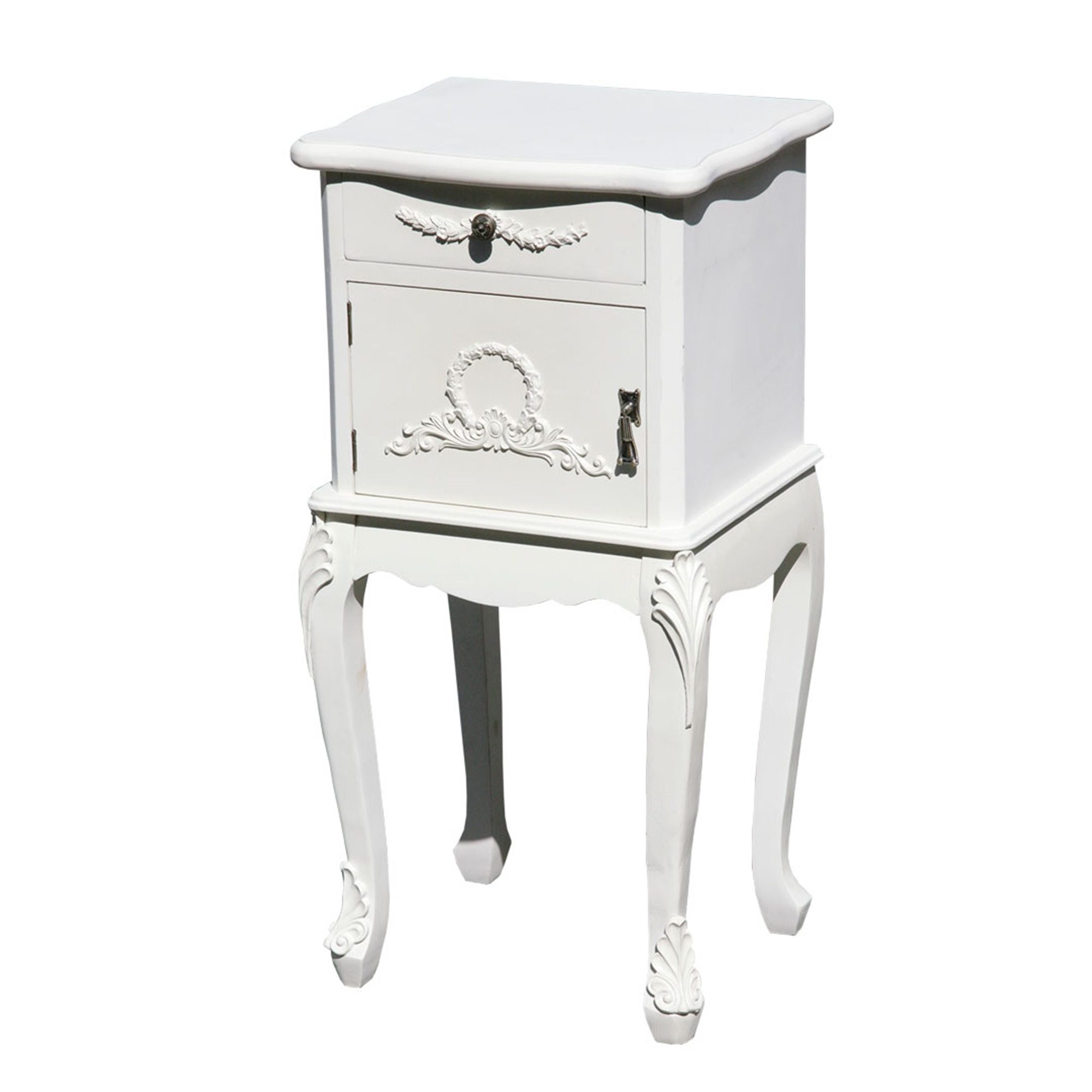 Boudoir Provence Bedside Table - Antique White