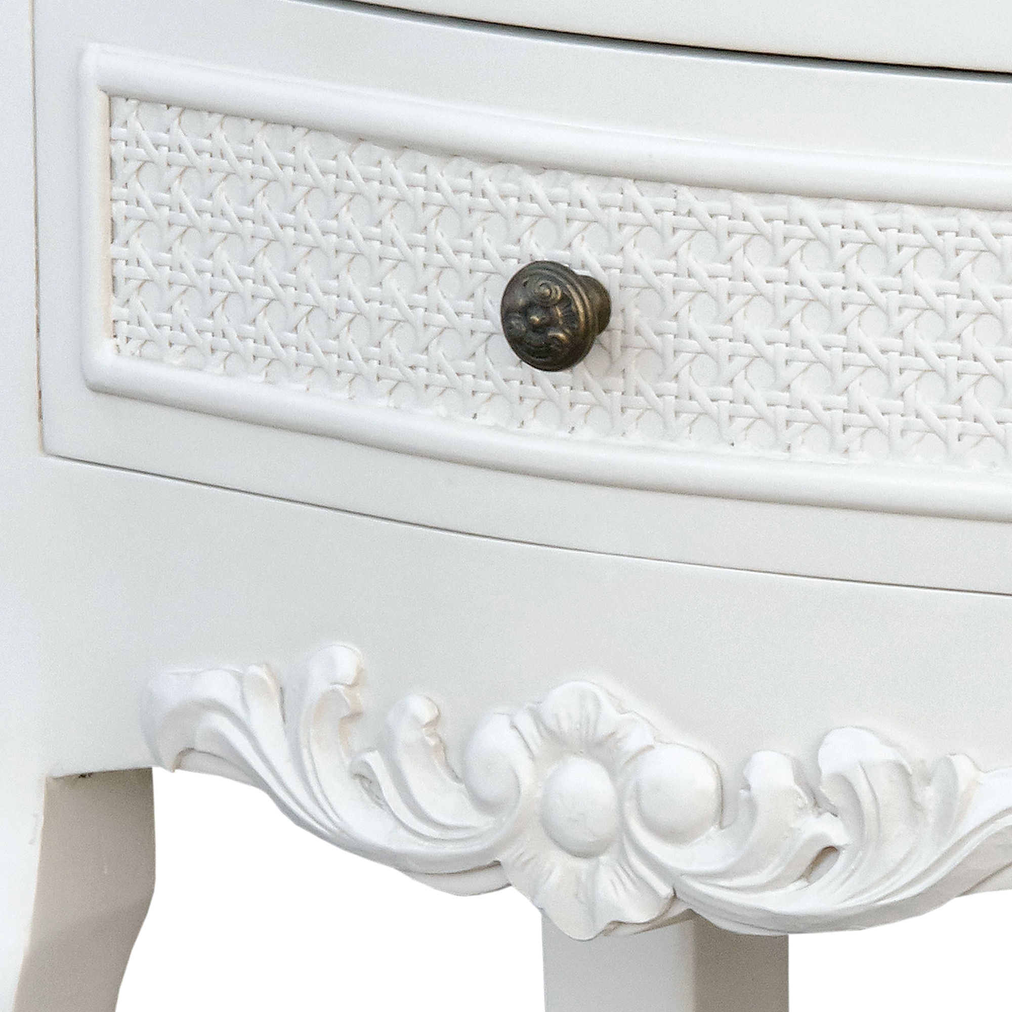 Boudoir Provence Bedside Table - Antique White