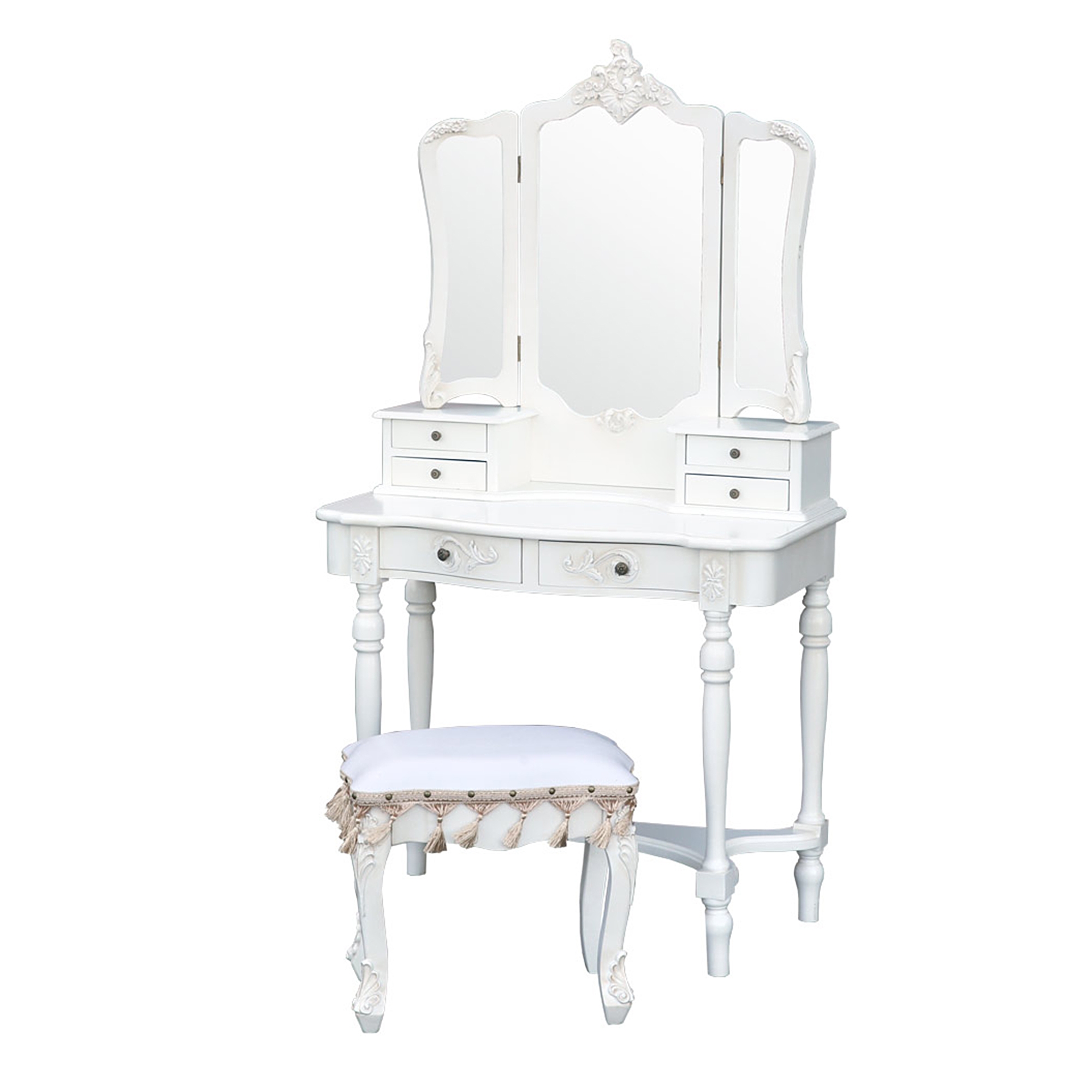 Boudoir Provence Dressing Table Set - Antique White