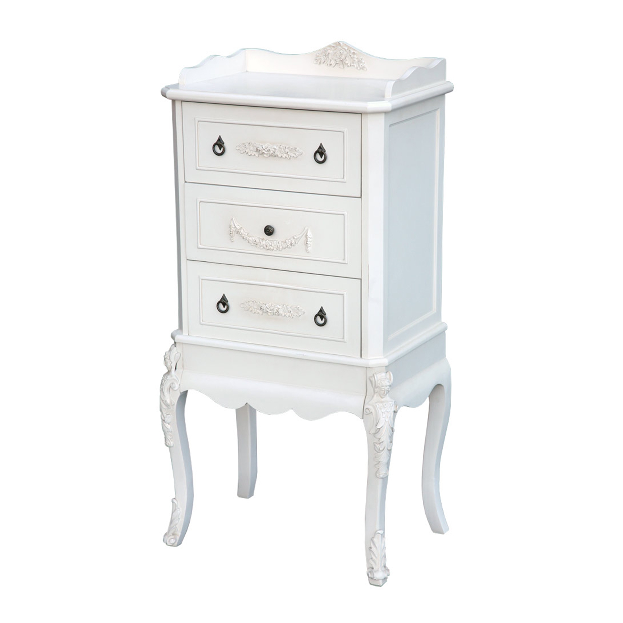 Boudoir Provence Bedside Table - Antique White