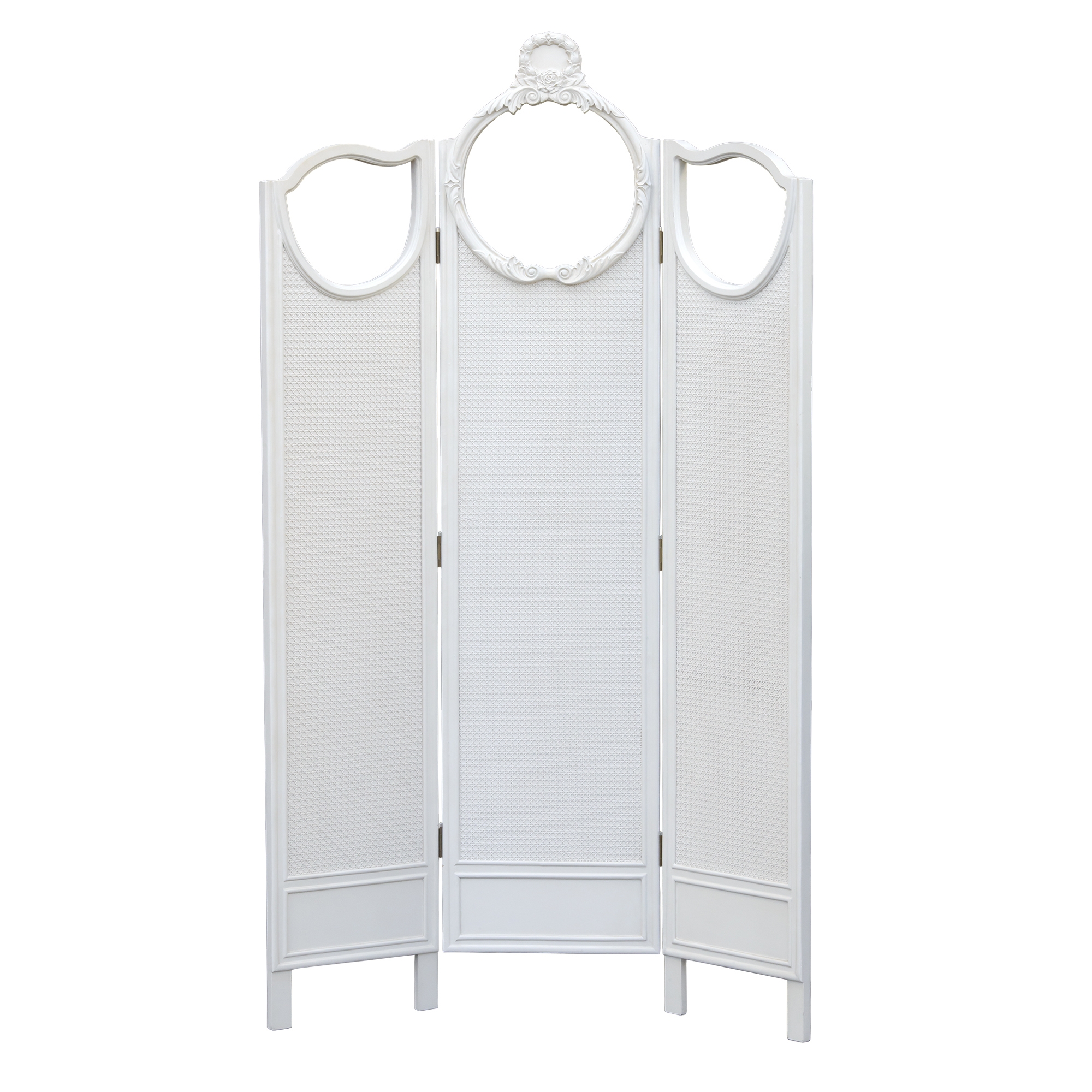 Boudoir Provence Triple Screen - Antique White