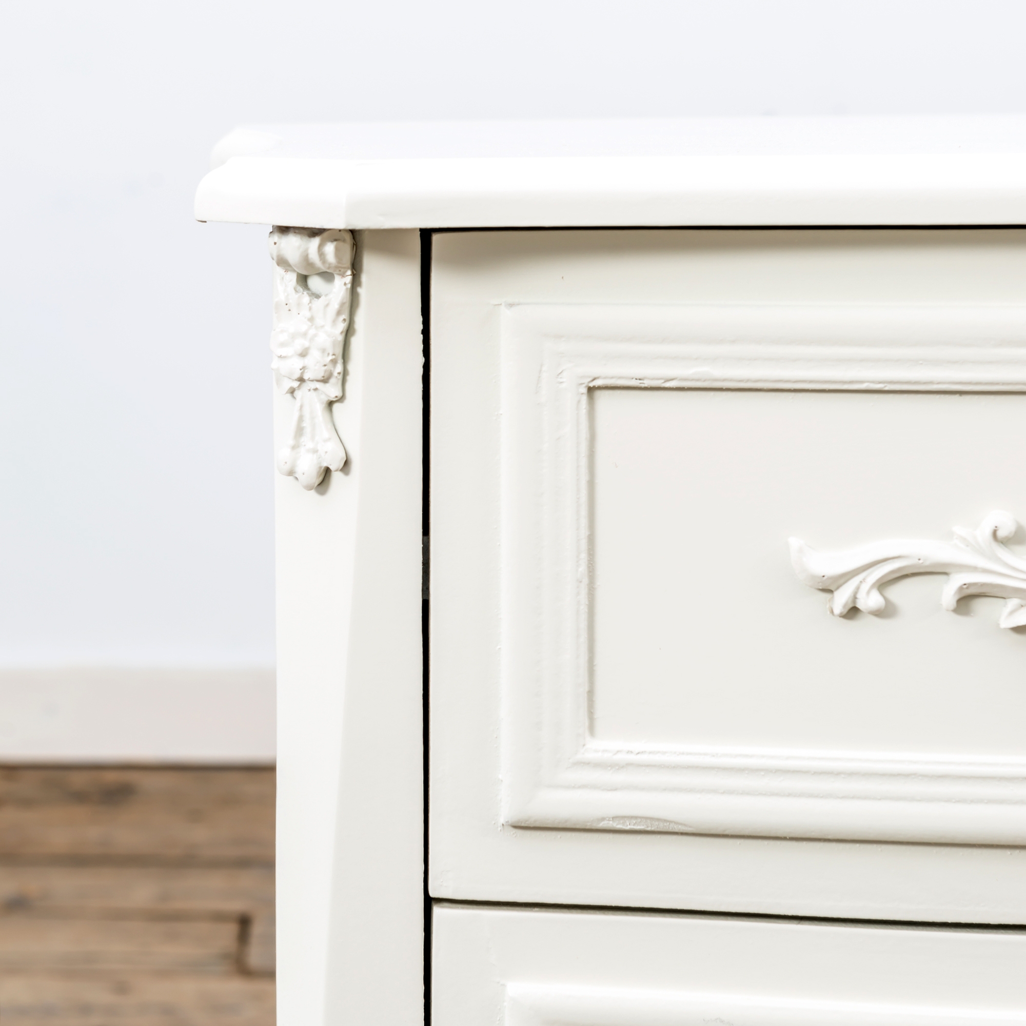 Rose White Bedside Table - Soft White