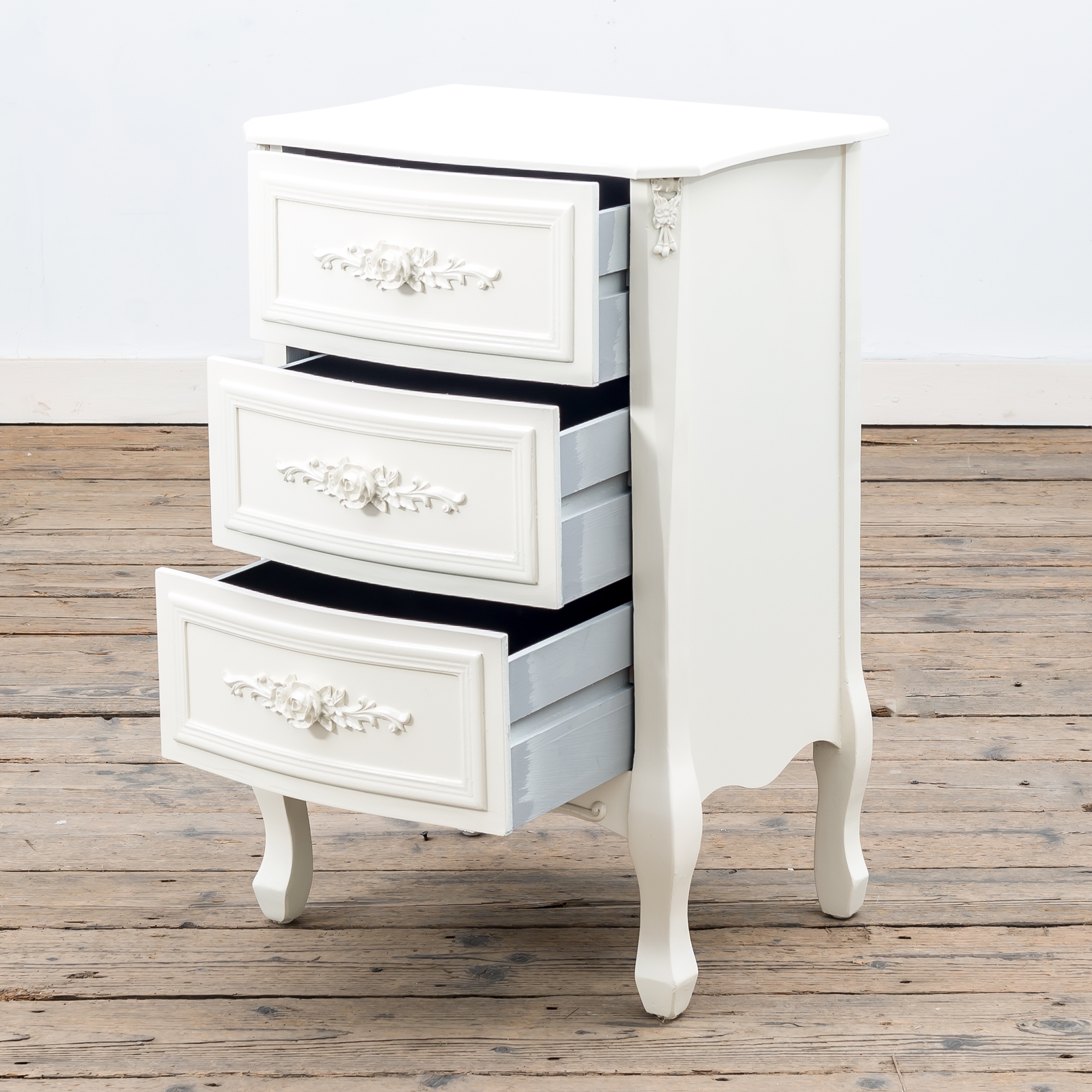 Rose White Bedside Table - Soft White