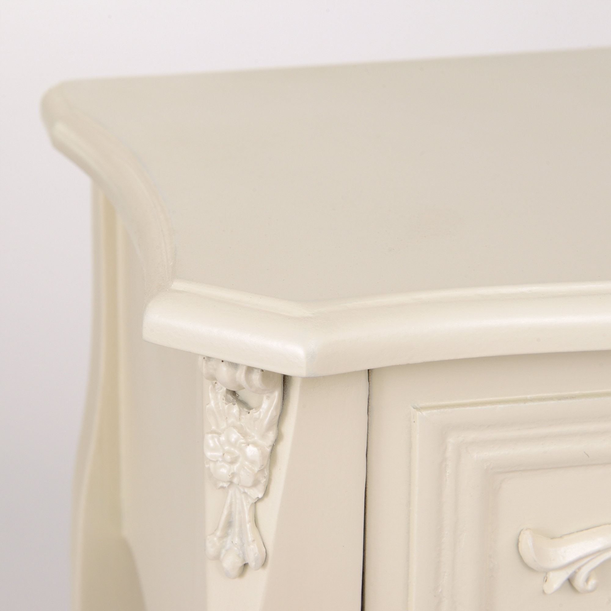 Rose White Bedside Table - Soft White