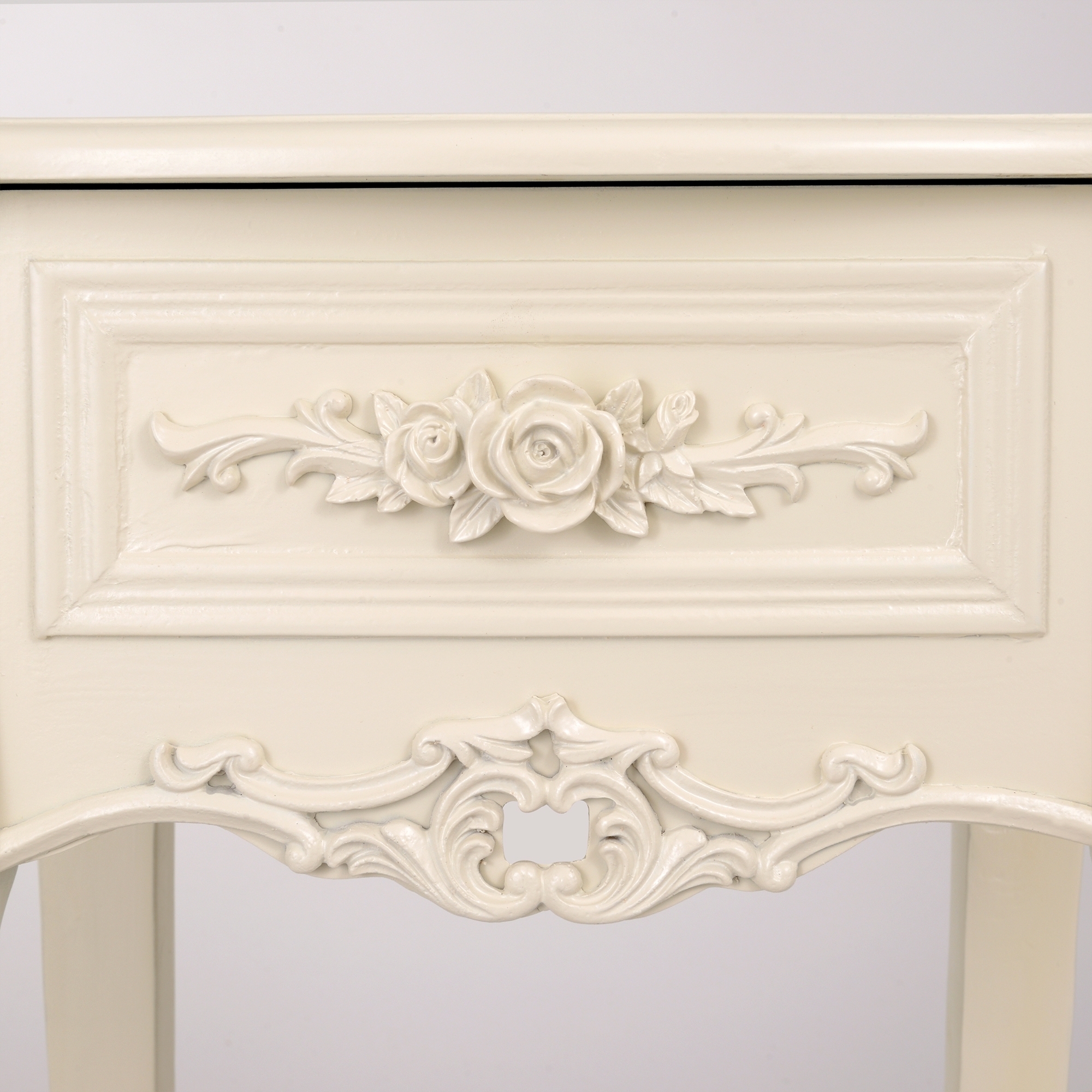 Rose White Bedside Table - Soft White