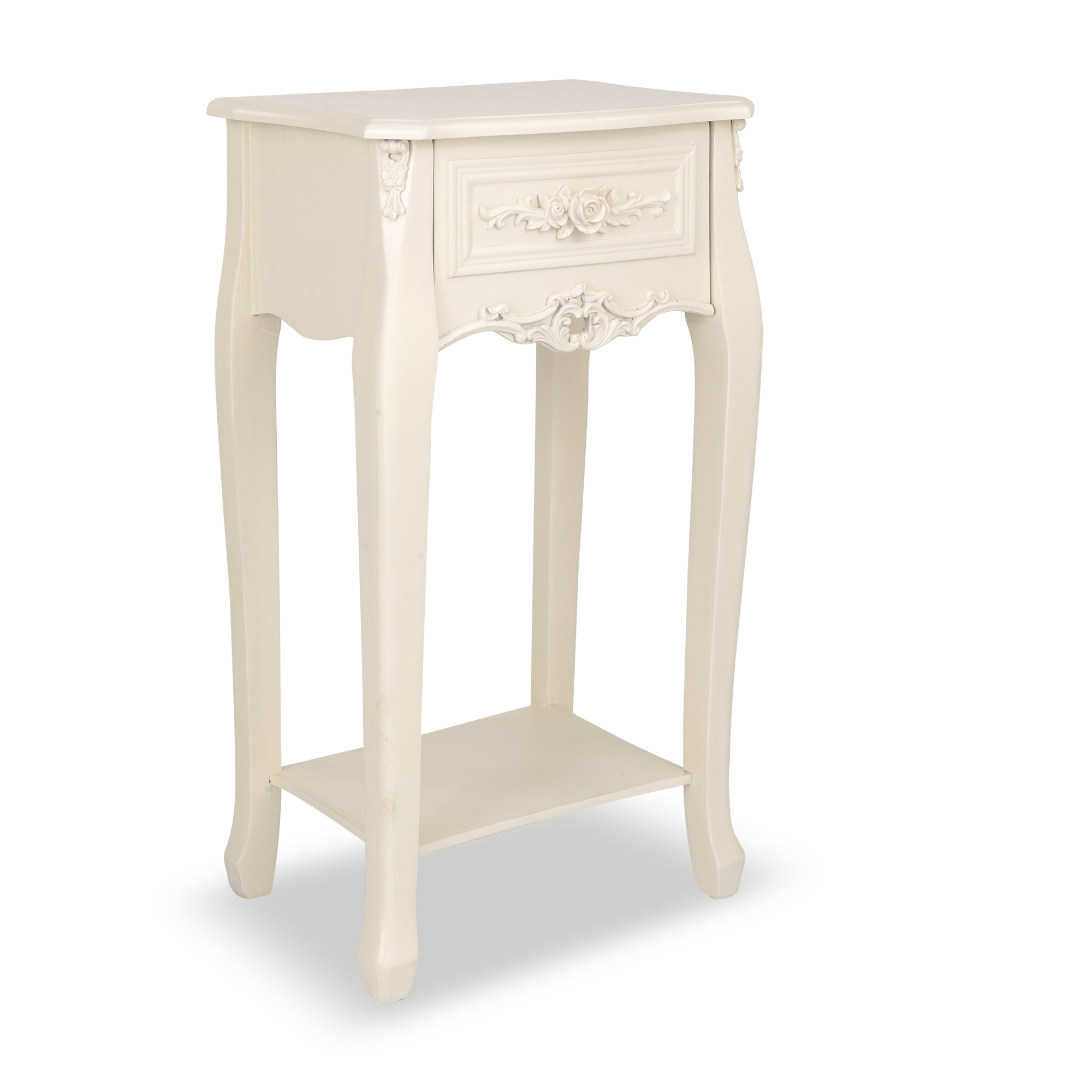 Rose White Bedside Table - Soft White