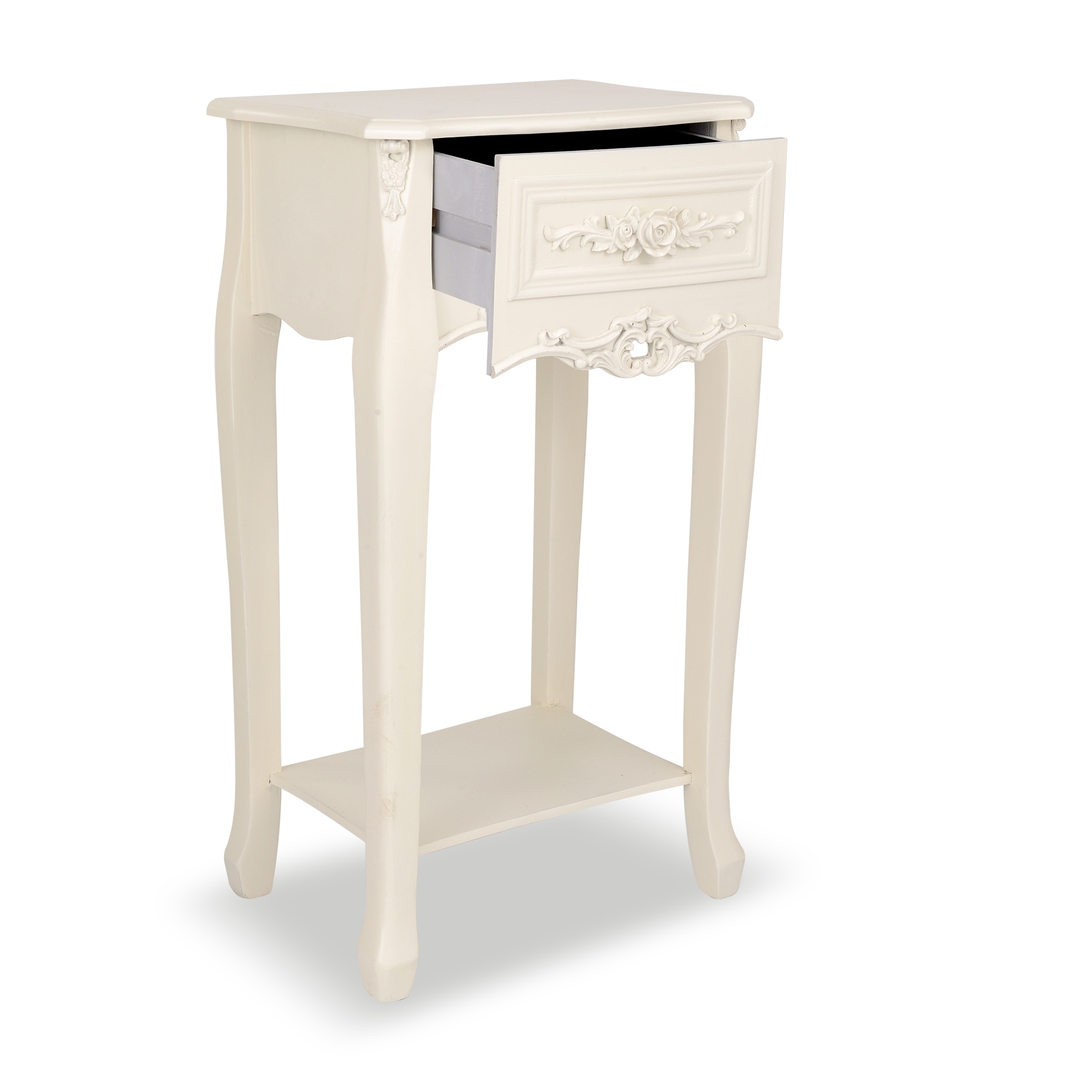 Rose White Bedside Table - Soft White