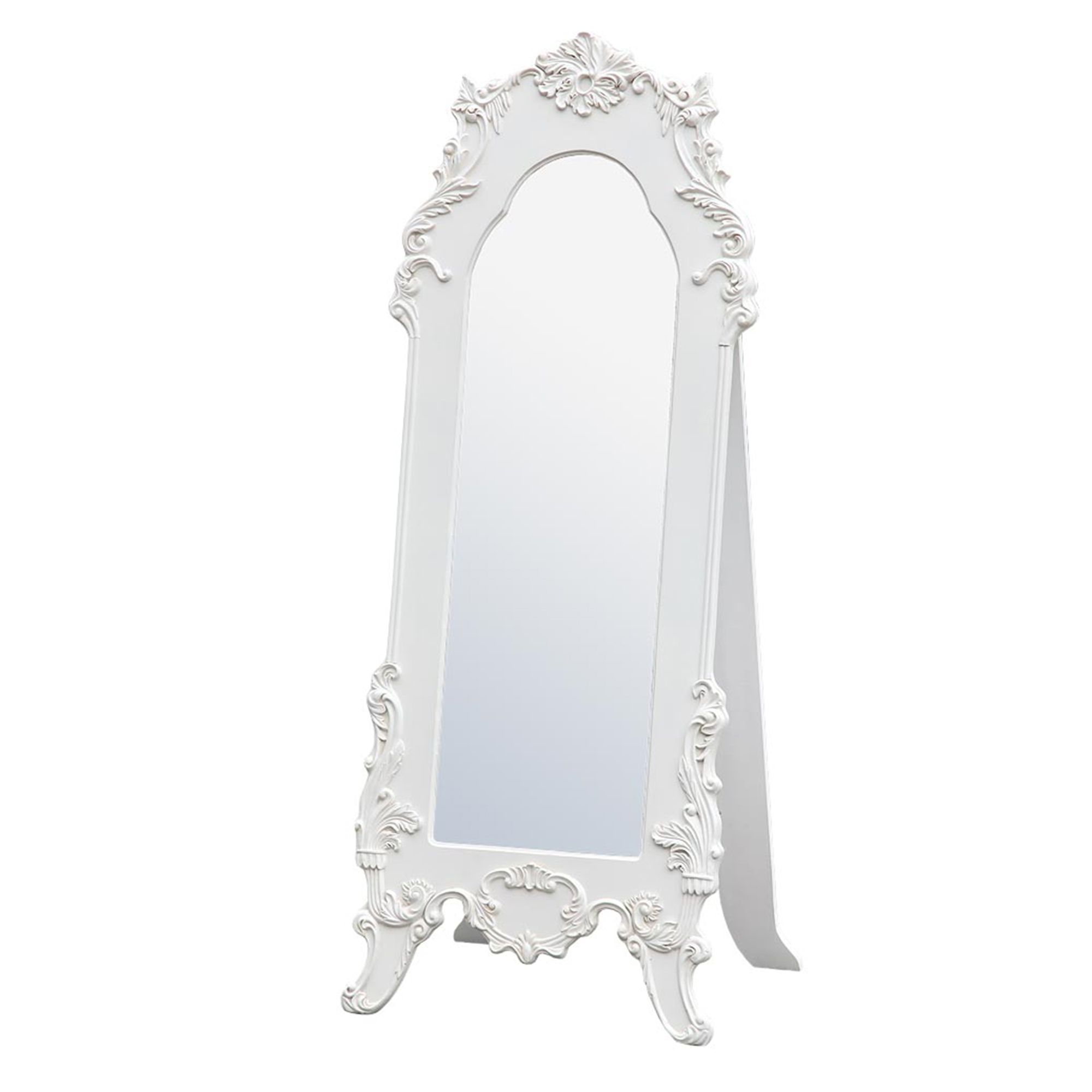 Boudoir Provence Full Length Mirror - Antique White