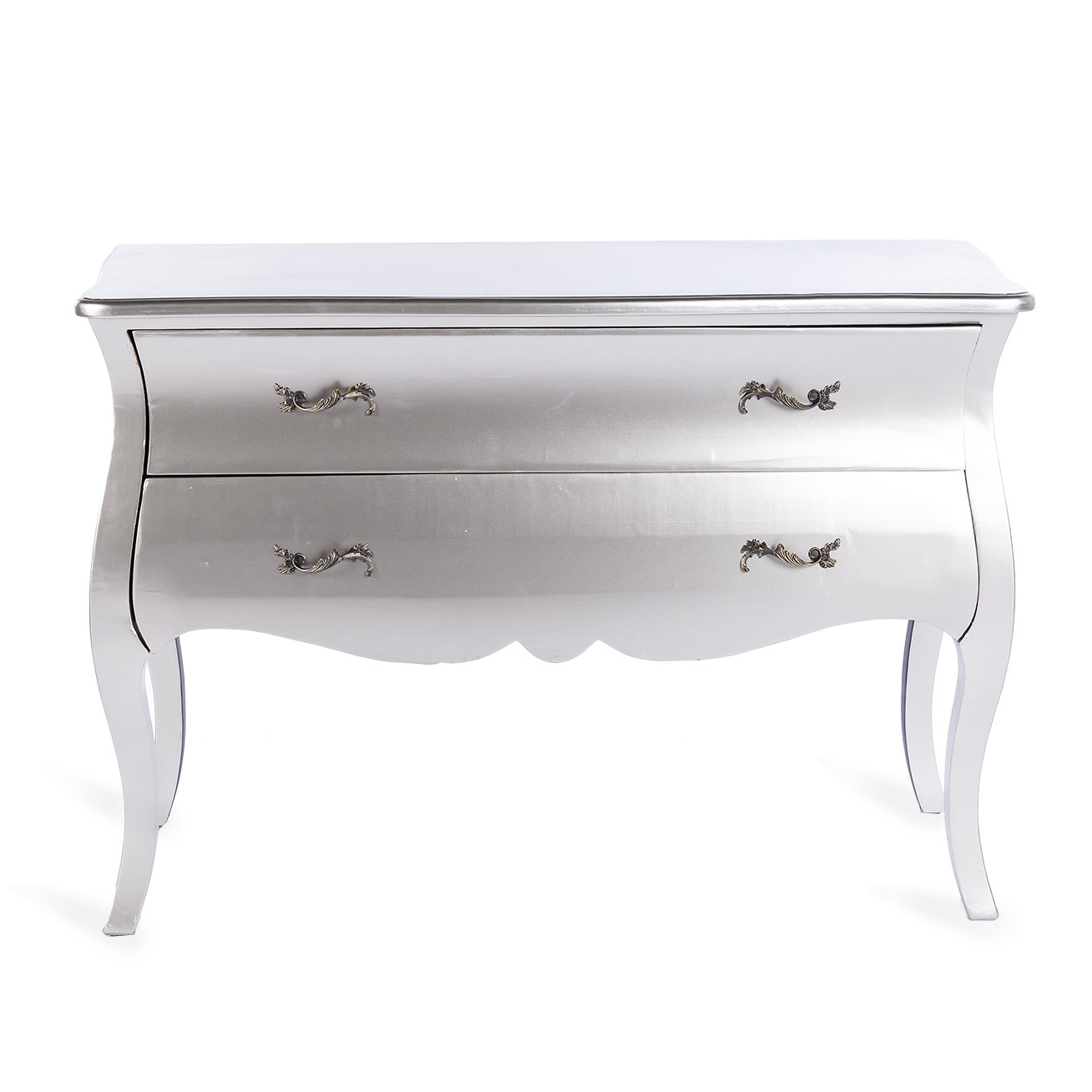 Boudoir Bombé Chest of Drawers - Silver