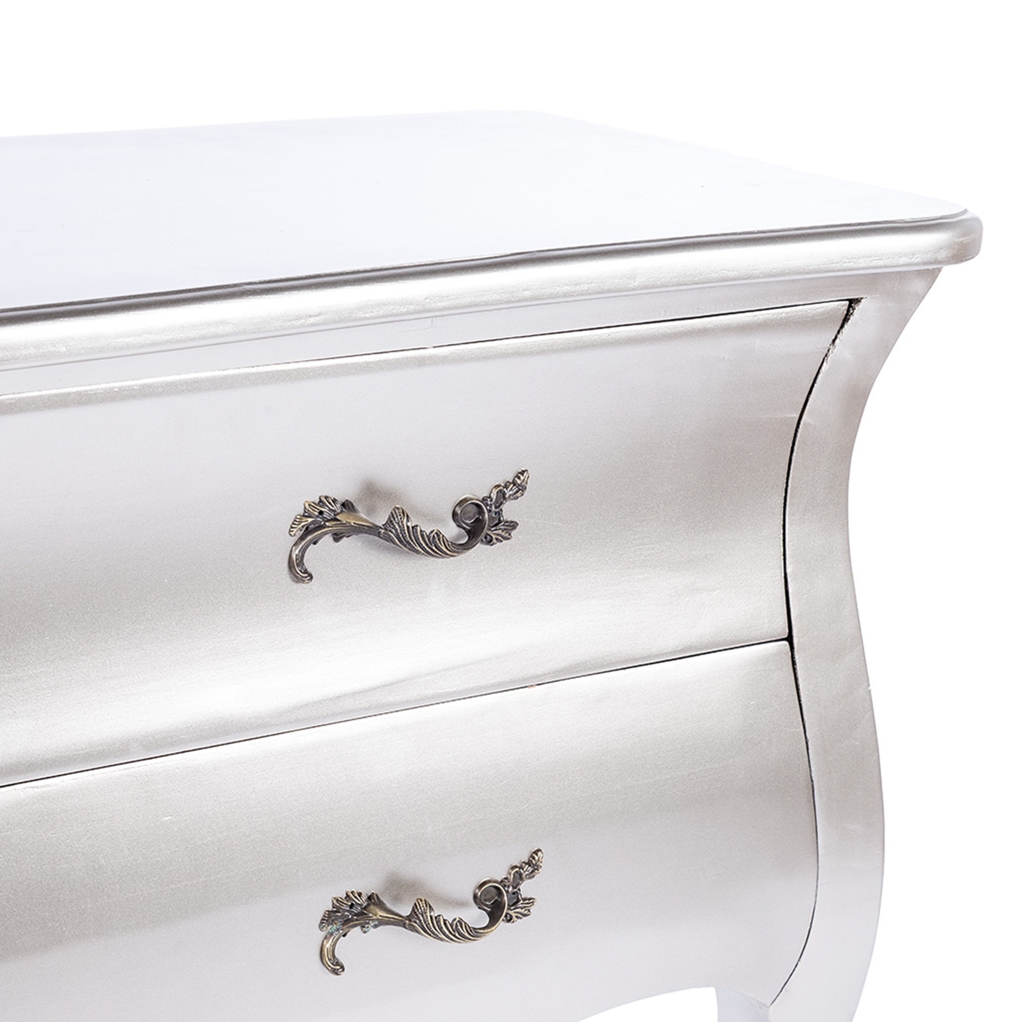 Boudoir Bombé Chest of Drawers - Silver