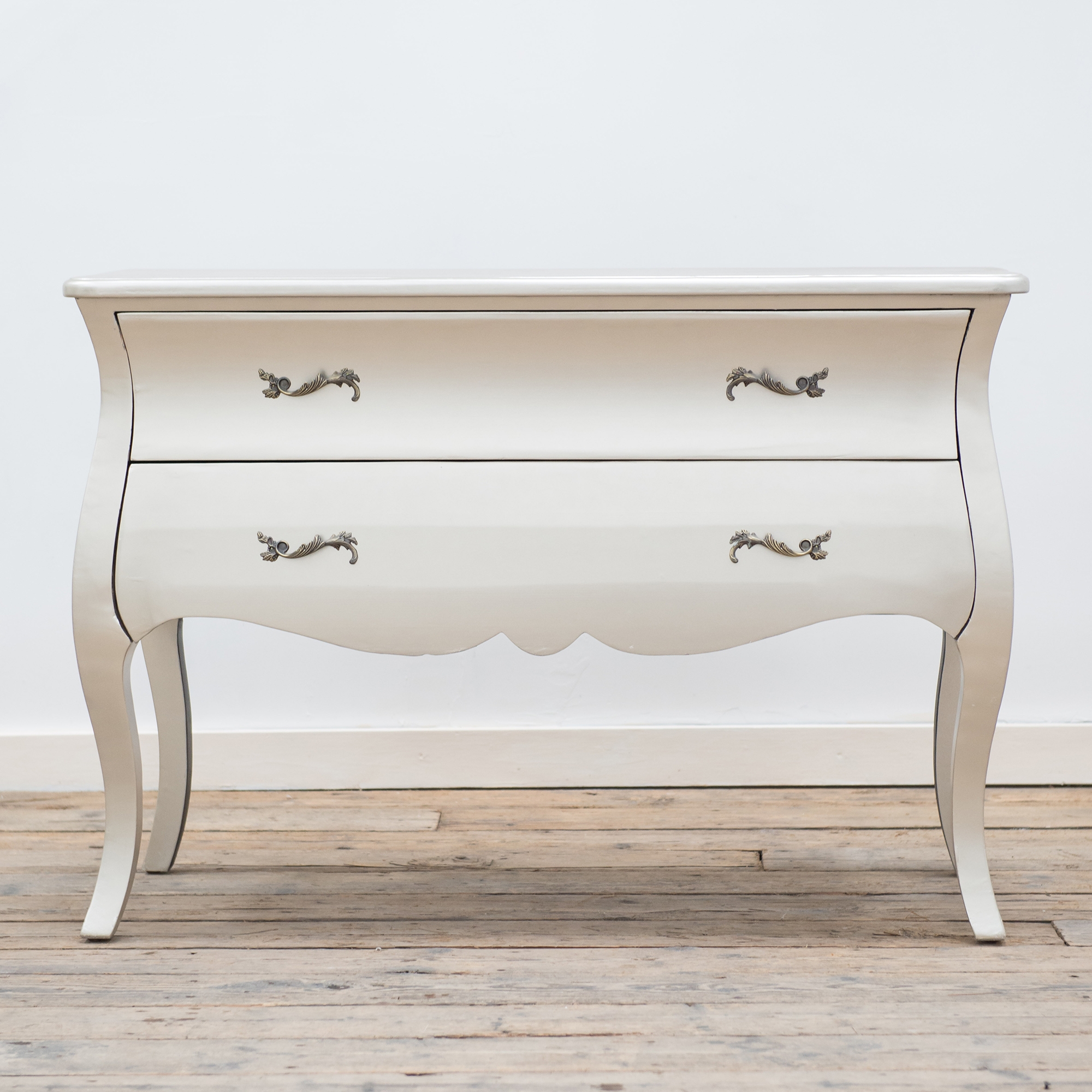 Boudoir Bombé Chest of Drawers - Silver