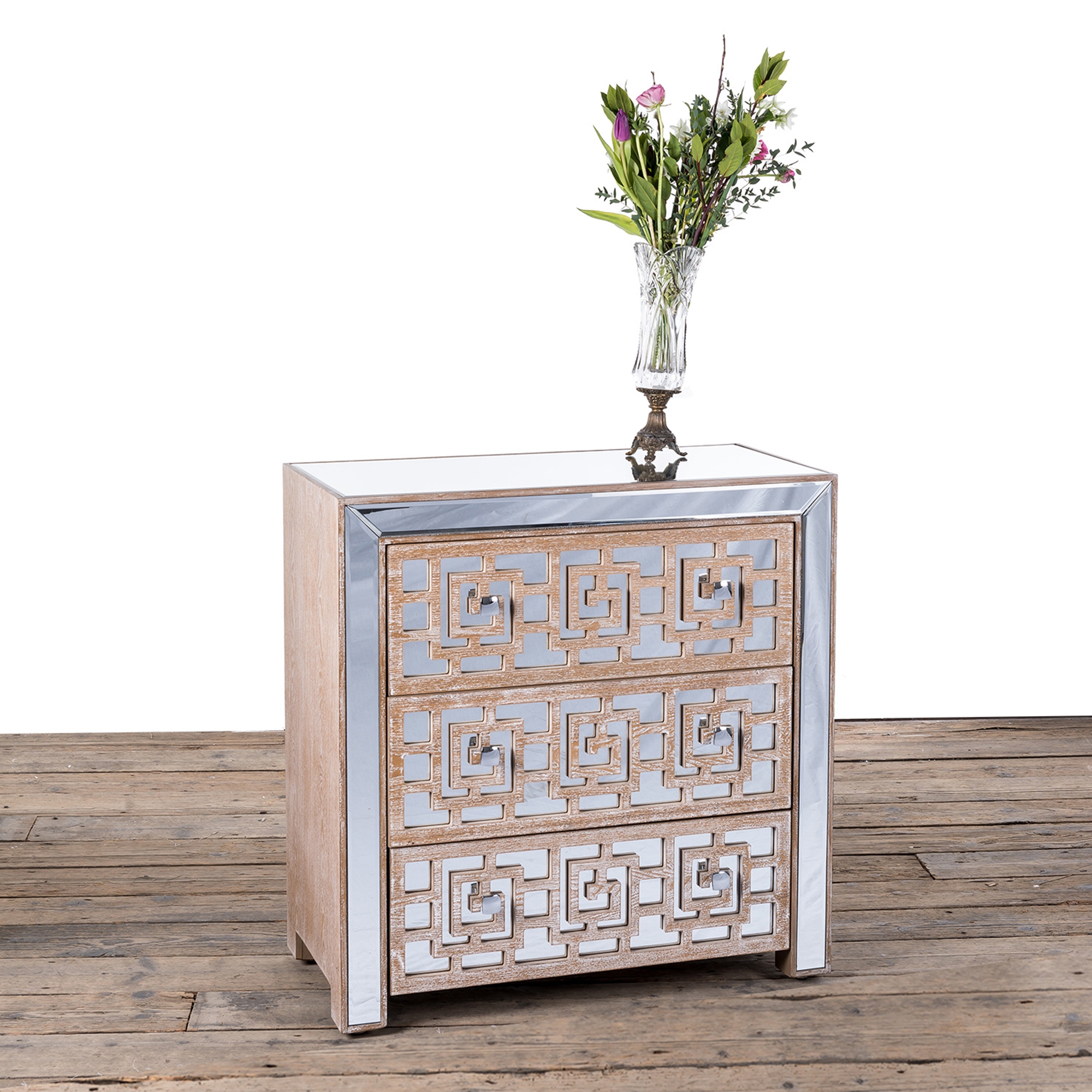 Labyrinth Mirrored Chest of Drawers