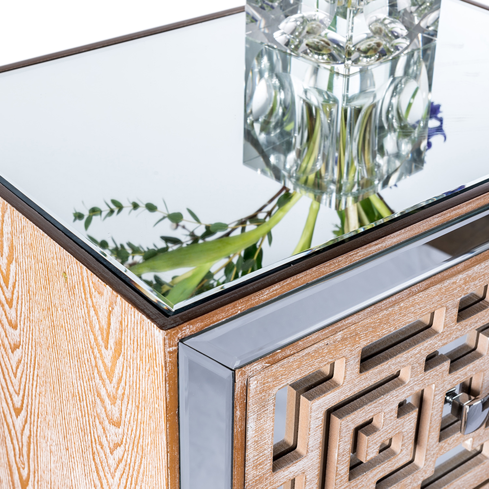 Labyrinth Mirrored Tallboy Chest of Drawers