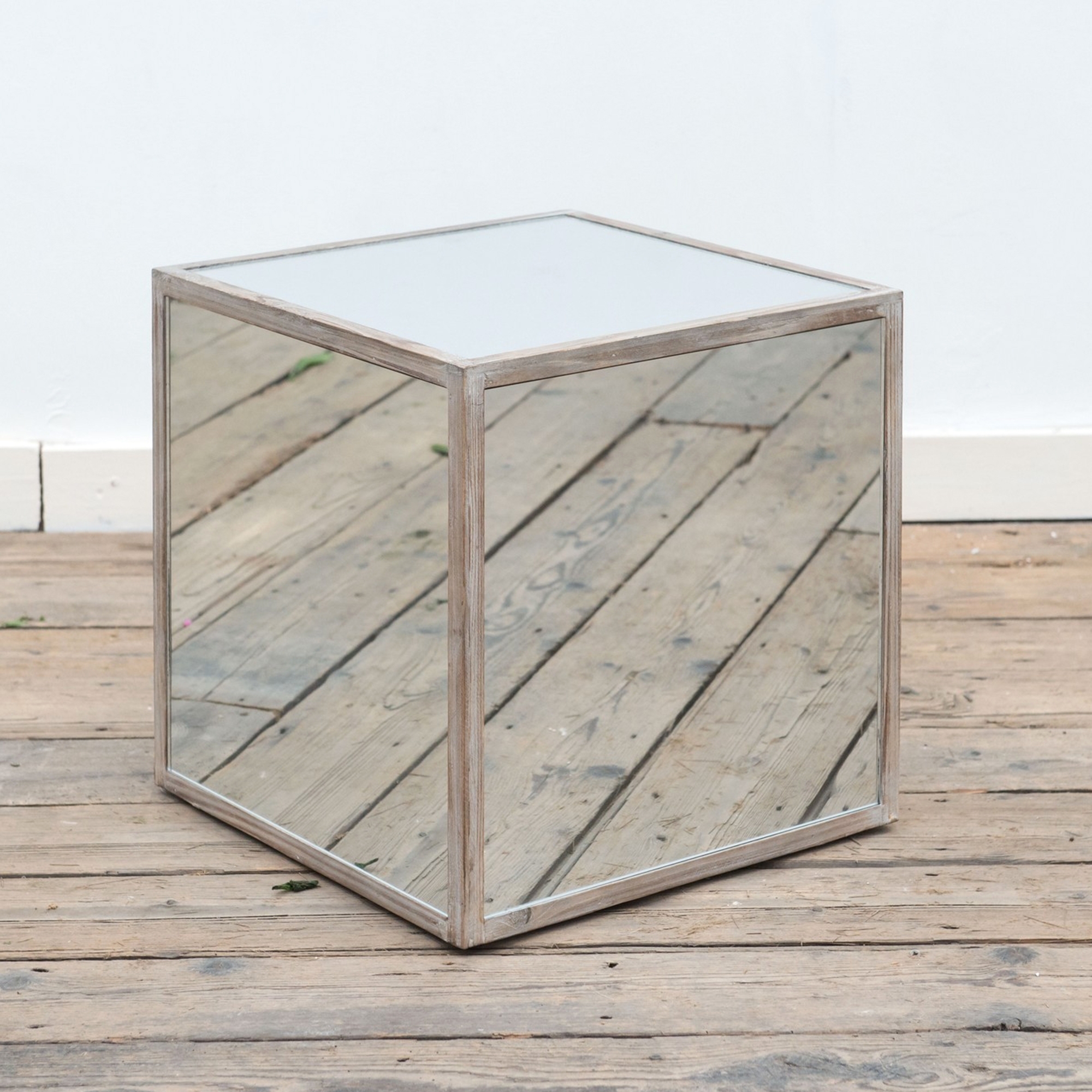 Labyrinth Mirrored Side Table