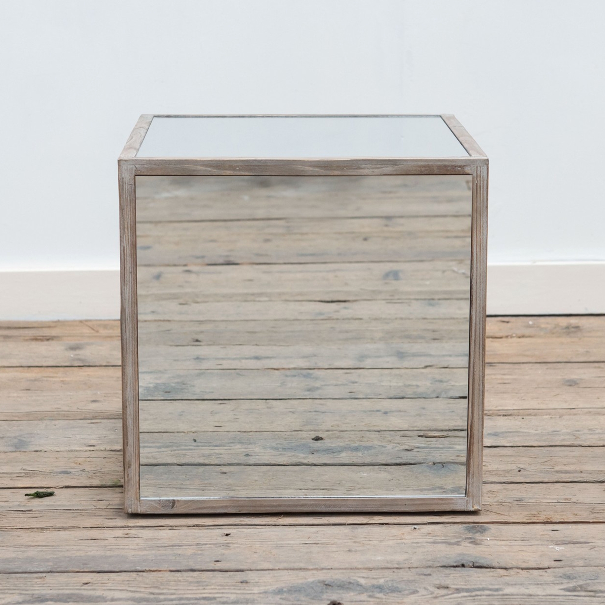 Labyrinth Mirrored Side Table