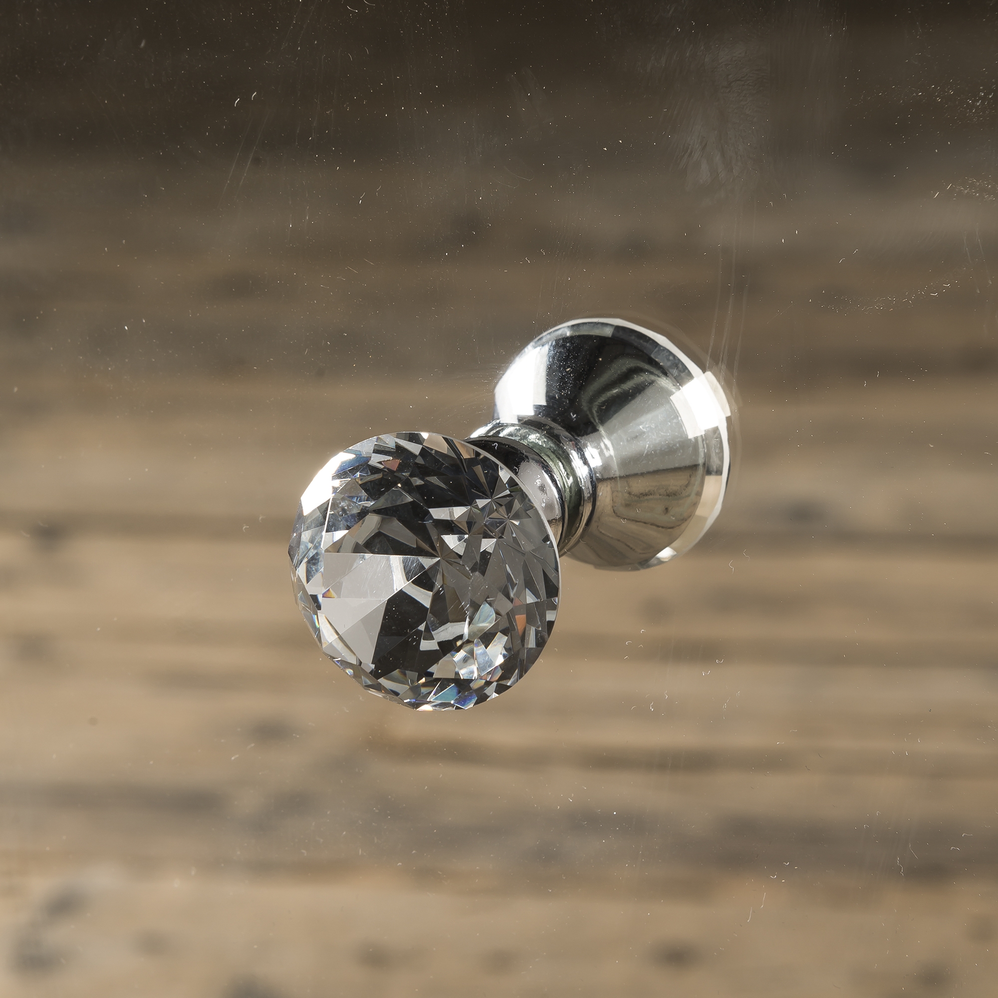 Crushed Diamond Mirrored Bedside Table 