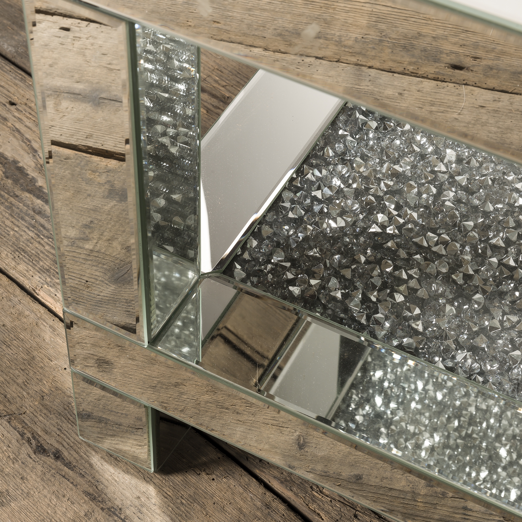 Crushed Diamond Mirrored Coffee Table