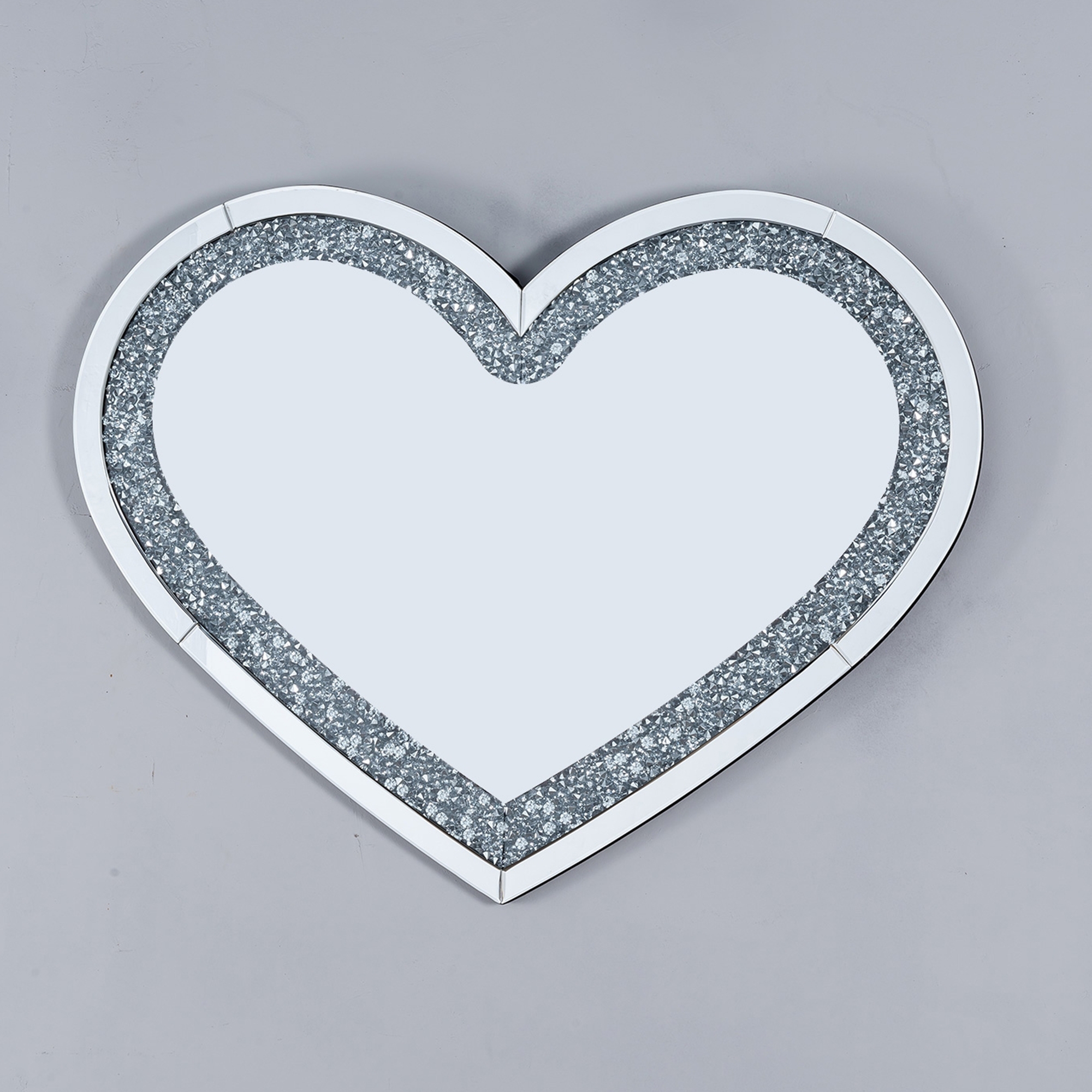 Crushed Diamond Heart Mirror