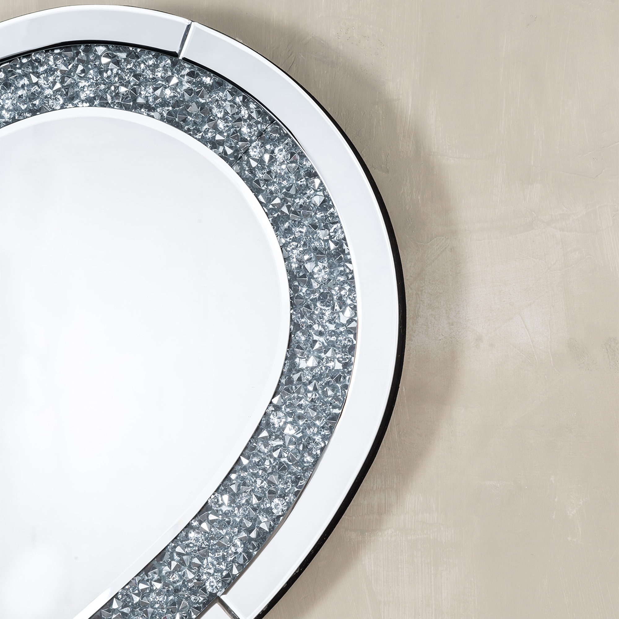 Crushed Diamond Heart Mirror