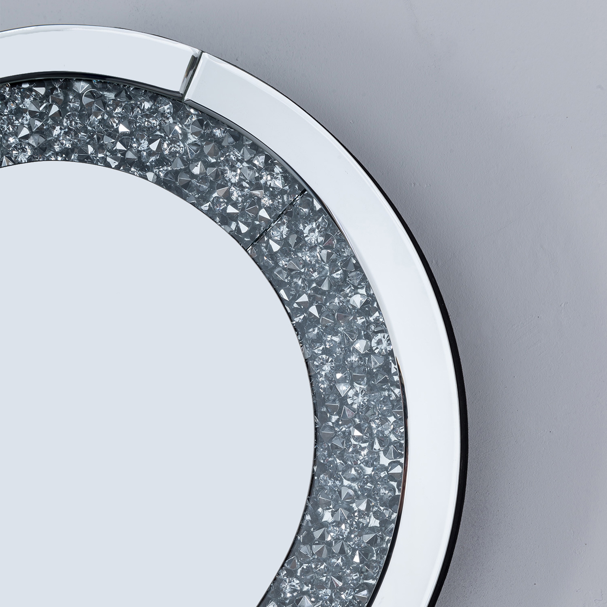 Crushed Diamond Heart Mirror