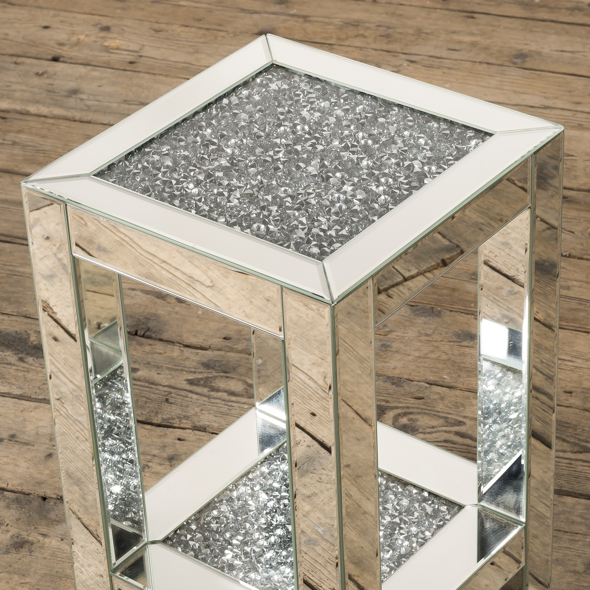 Crushed Diamond Mirrored Occasional Table