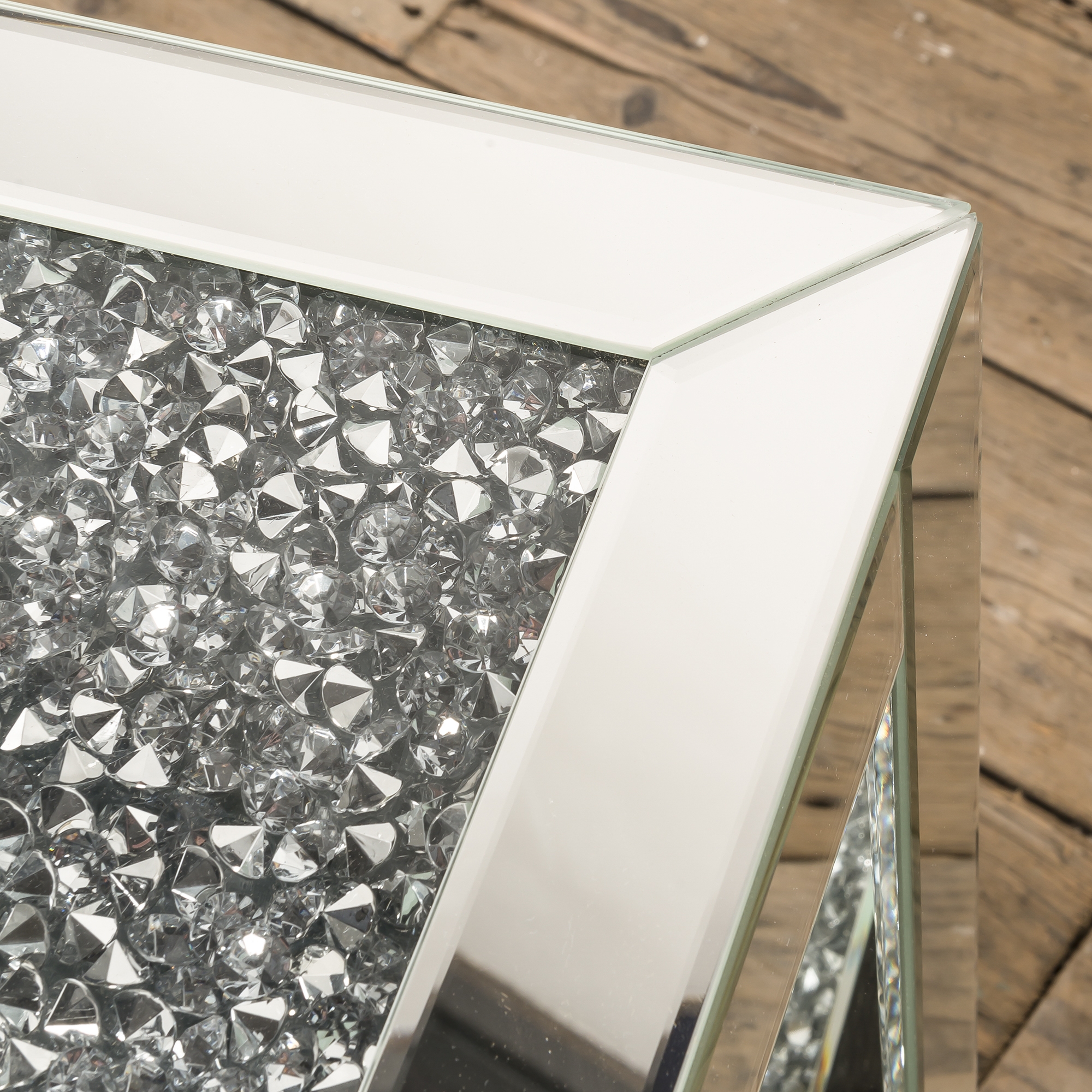 Crushed Diamond Mirrored Occasional Table