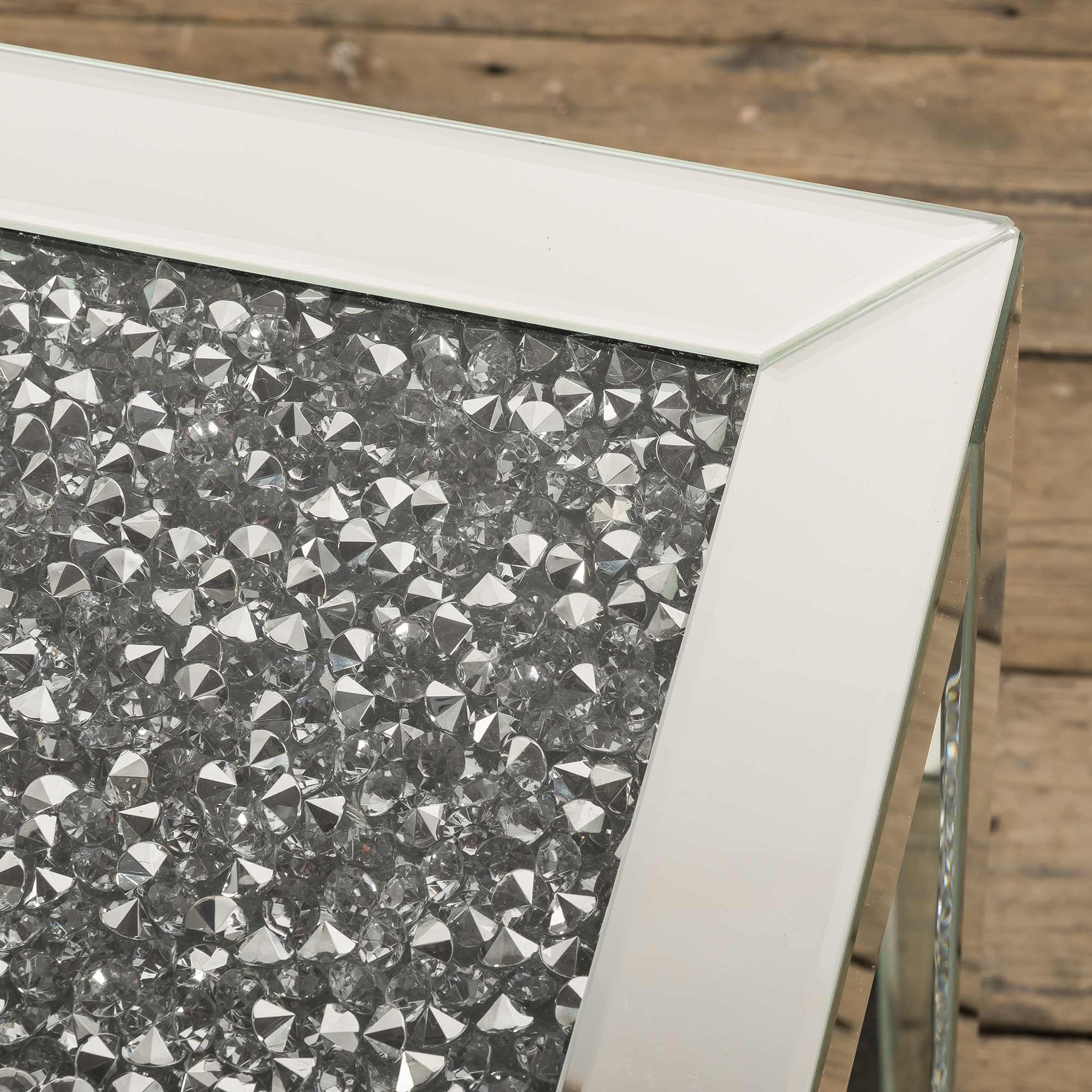 Crushed Diamond Mirrored Occasional Table